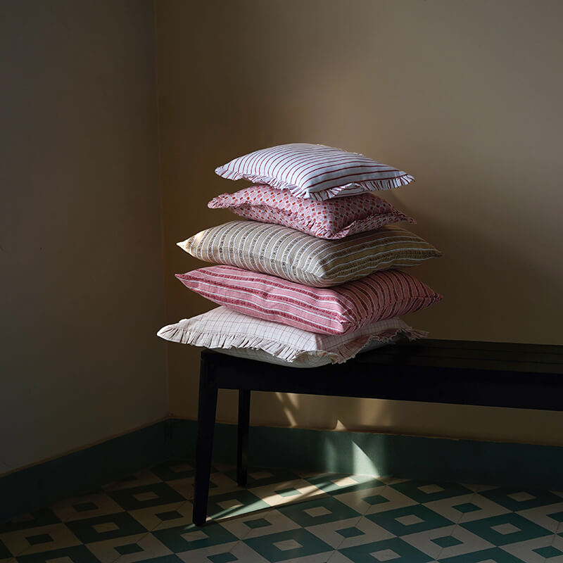 Stacking up the cushions!