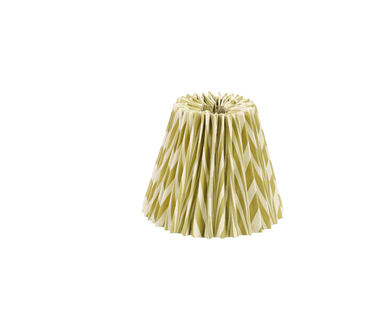 Honey Drift – Hand Marbled Pleated Lampshade (5.5” H x 6.75” W x 3.5” Ø | 100% Recycled Cotton Paper)