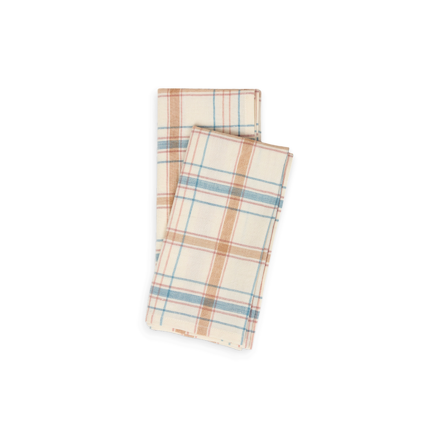 Autumn Check – Handwoven Cotton Napkin (Set of 2) (18" x 18")