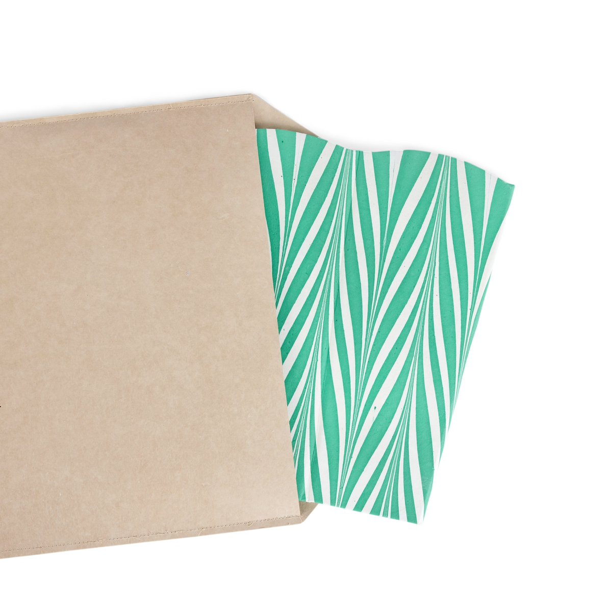 Celadon Green Banyan – Hand Marbled Scalloped Basket (9.5" W x 9.5" D x 12" H)