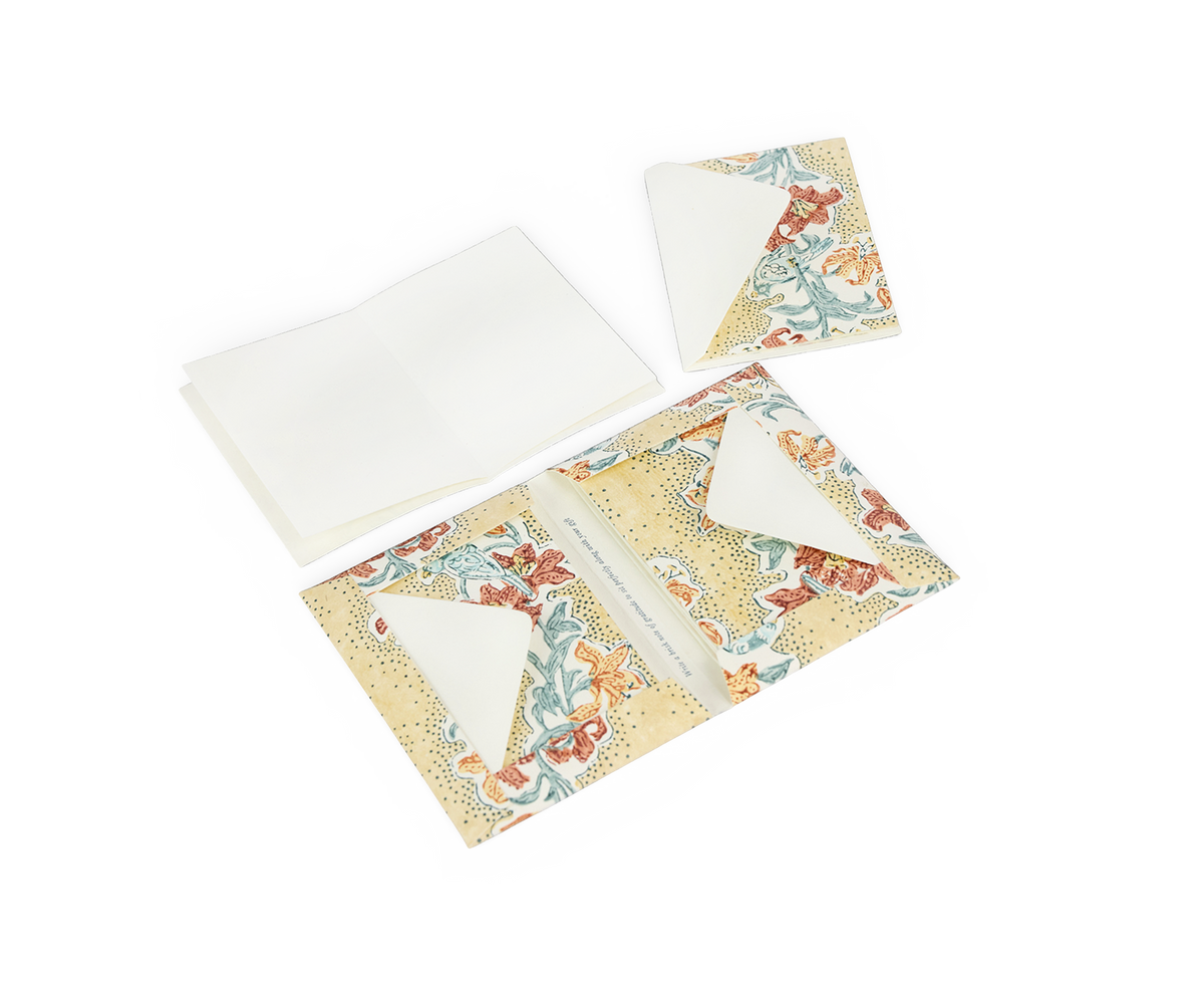 Earth Garden– Hand Printed Greeting Card Folder Set (6” x 4” | 100% Recycled Cotton Paper)