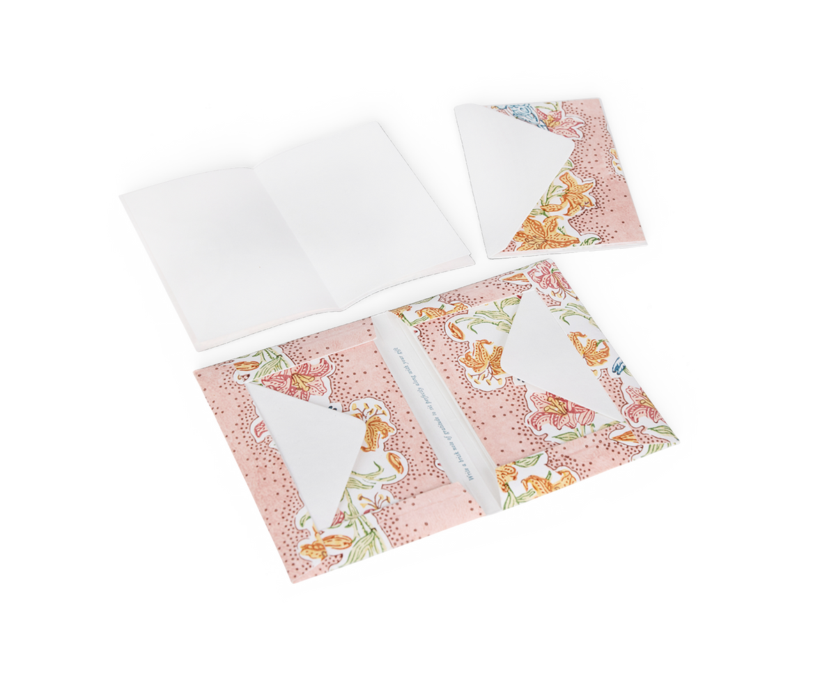 Blush Bagh – Block Printed Greeting Card Set (6” x 4” | 100% Recycled Cotton Paper)