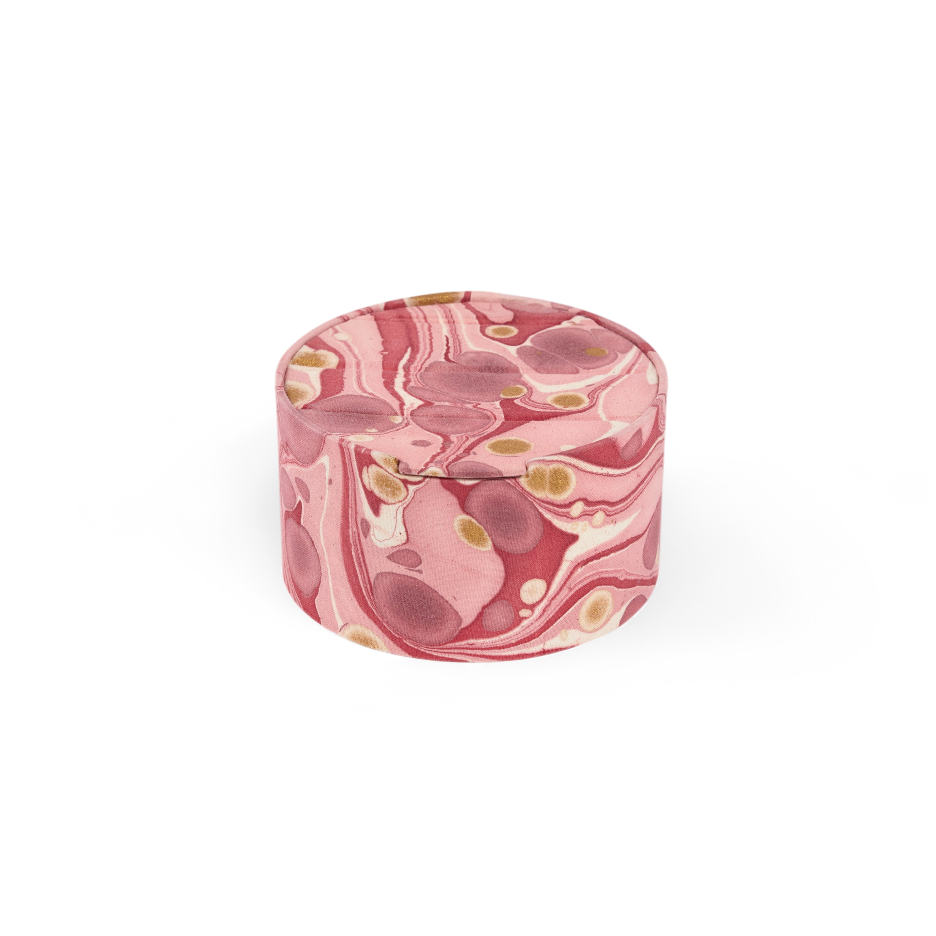 Garnet Red Pebble – Hand Marbled jeweler Box (5.25" x 5.25" x 3")