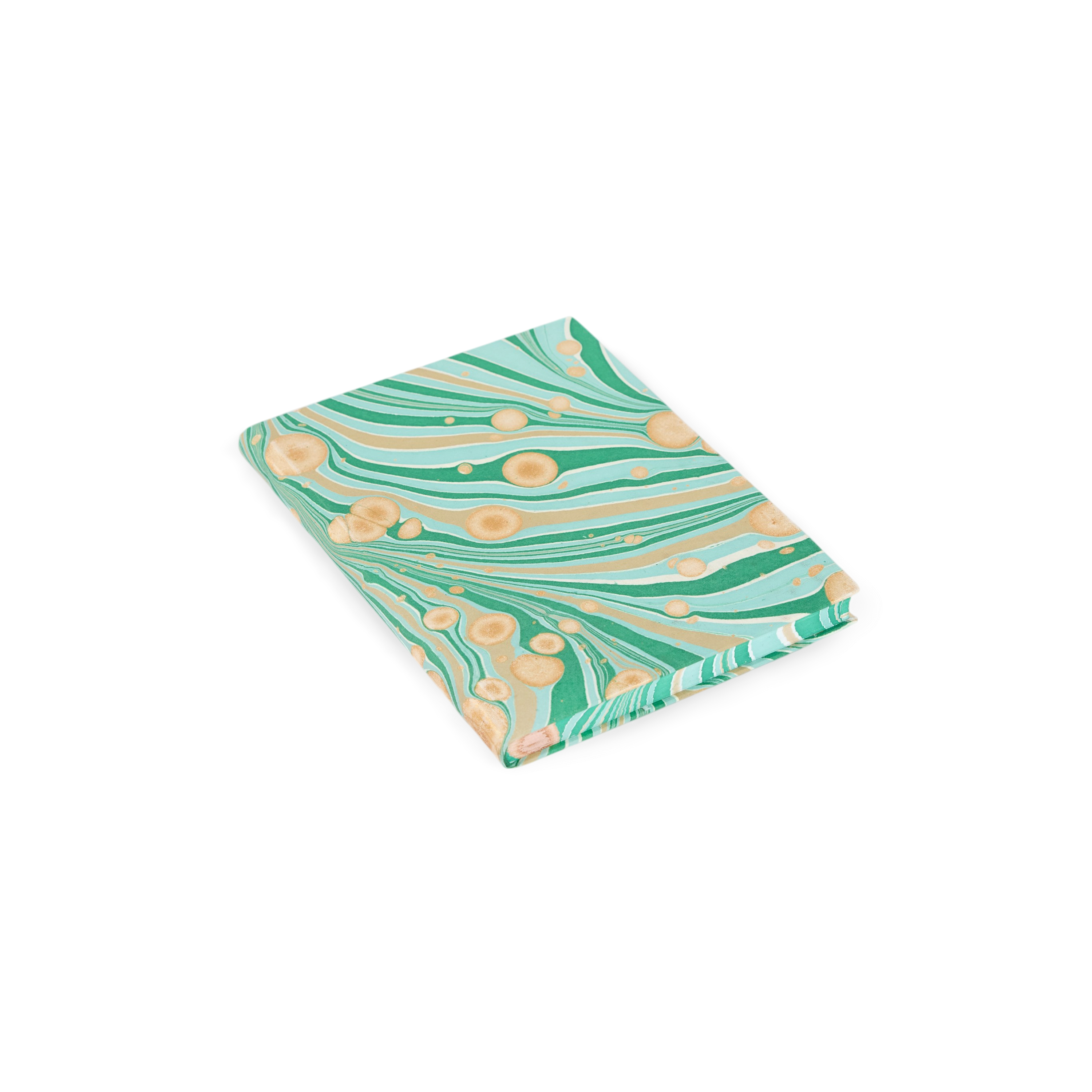 Celadon Green Fire Whirl – Hand Marbled Journal A5 | 48 Pages | 130gsm Paper