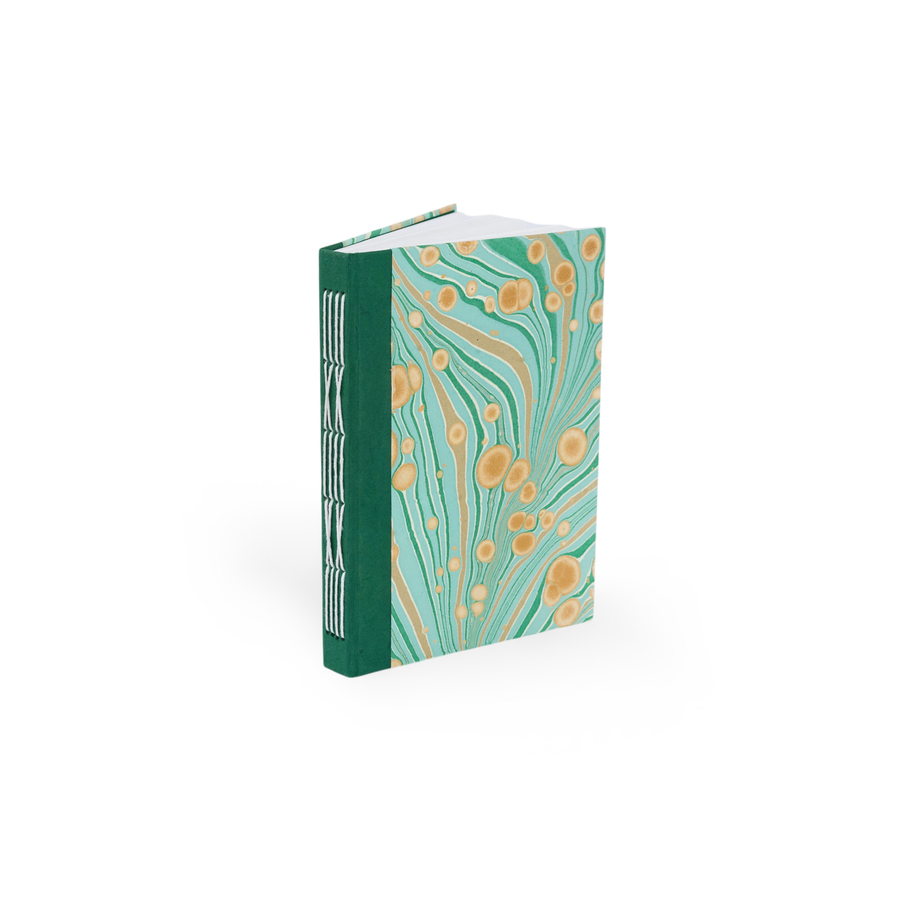 Celadon Green Pebble – Hand Marbled Journal 6" x 8" | 56 Pages | 150gsm Paper