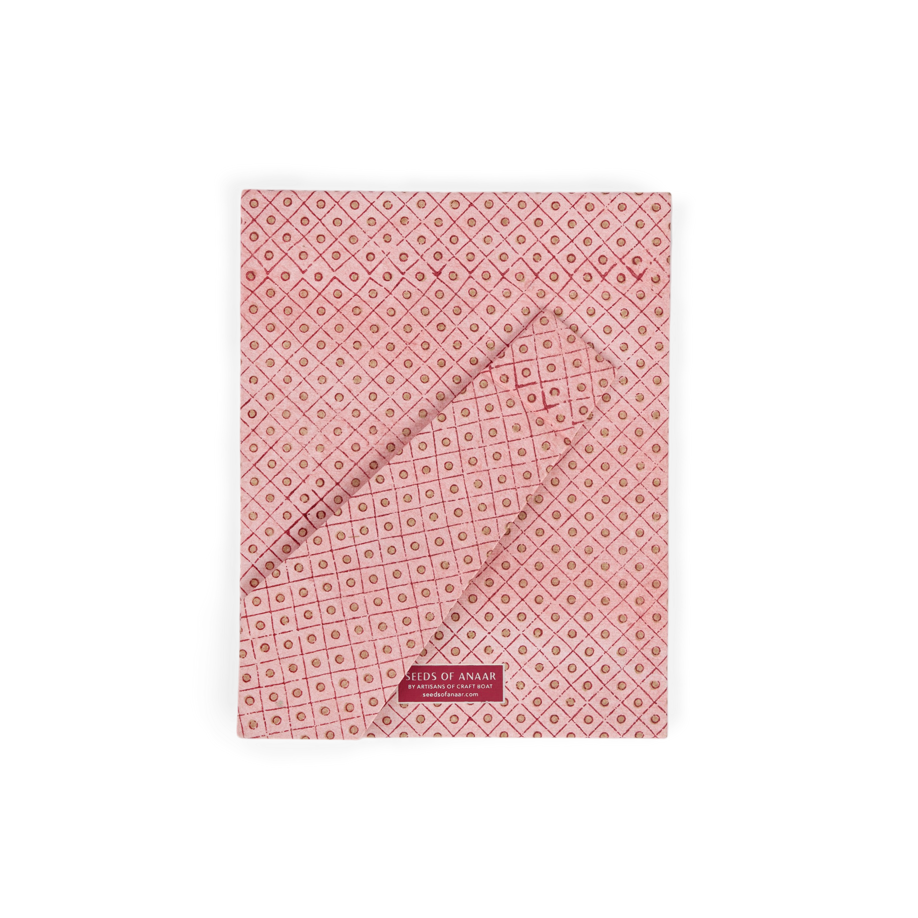 Garnet Red Floral Stripe – Hand Block Printed Tabletop Picture Frame (7.25" x 5.75", fits 6" x 4" photo)