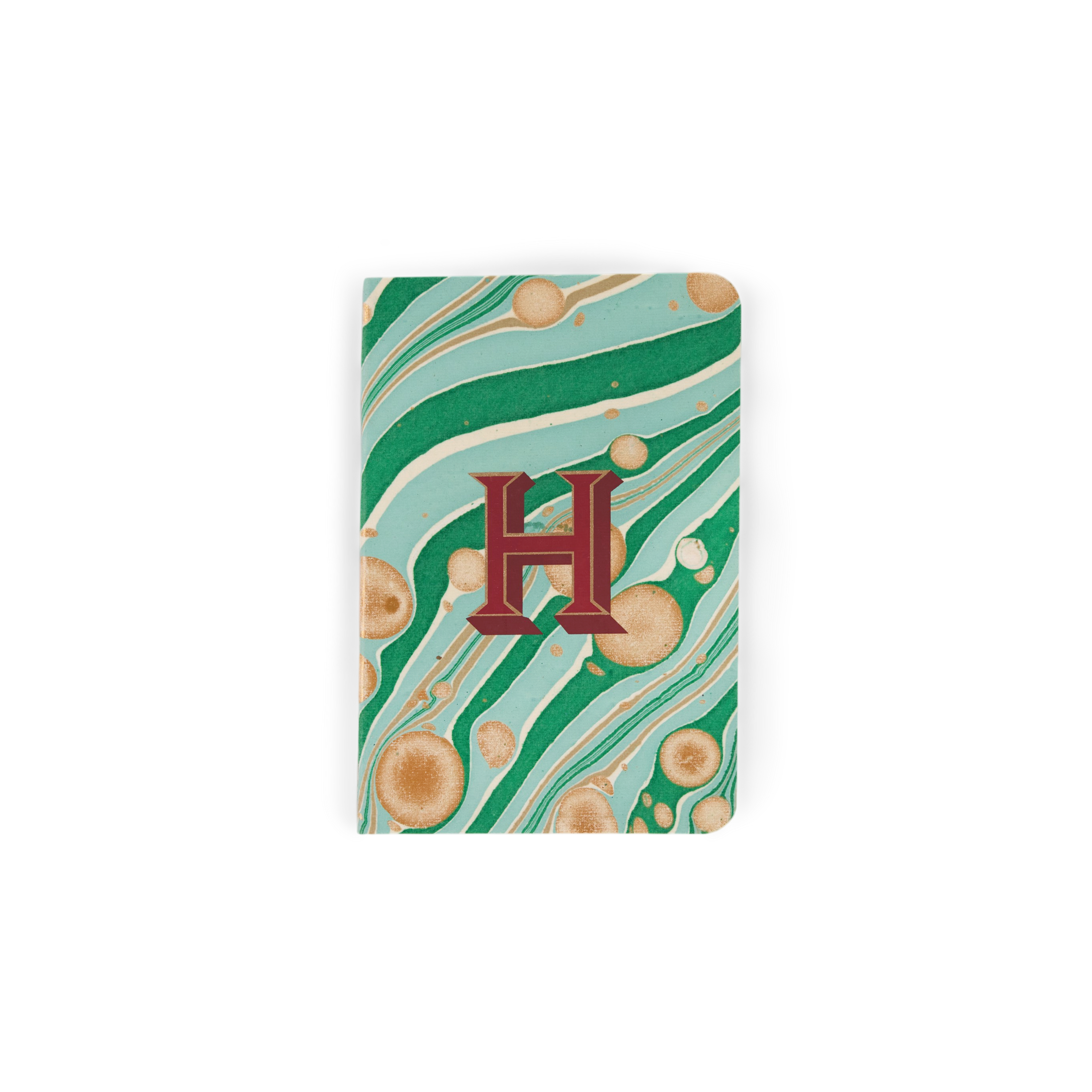 Alphabet Pocket Notebook – Hand-Marbled Notebook (5.5" W x 3.75" H)