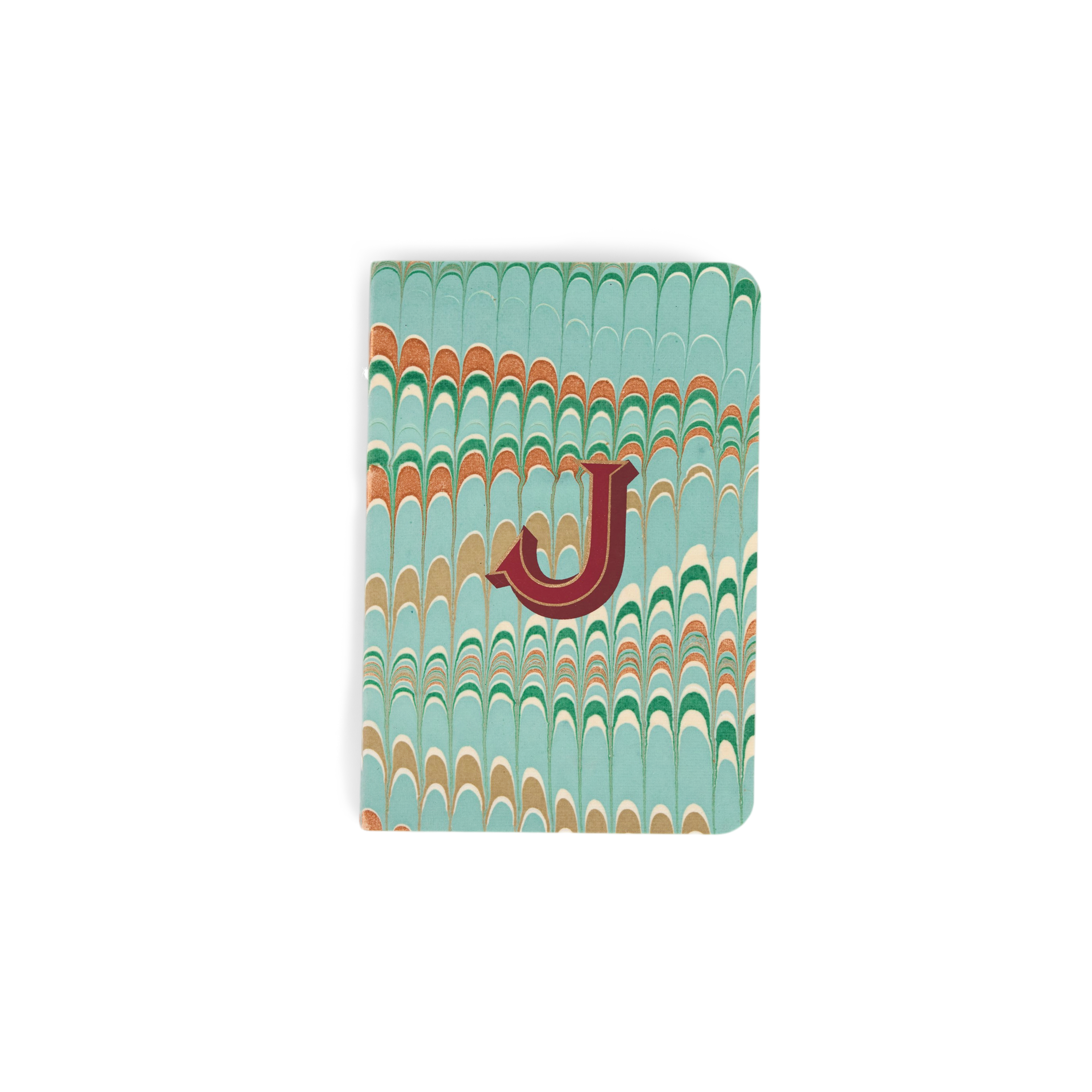 Alphabet Pocket Notebook – Hand-Marbled Notebook (5.5" W x 3.75" H)