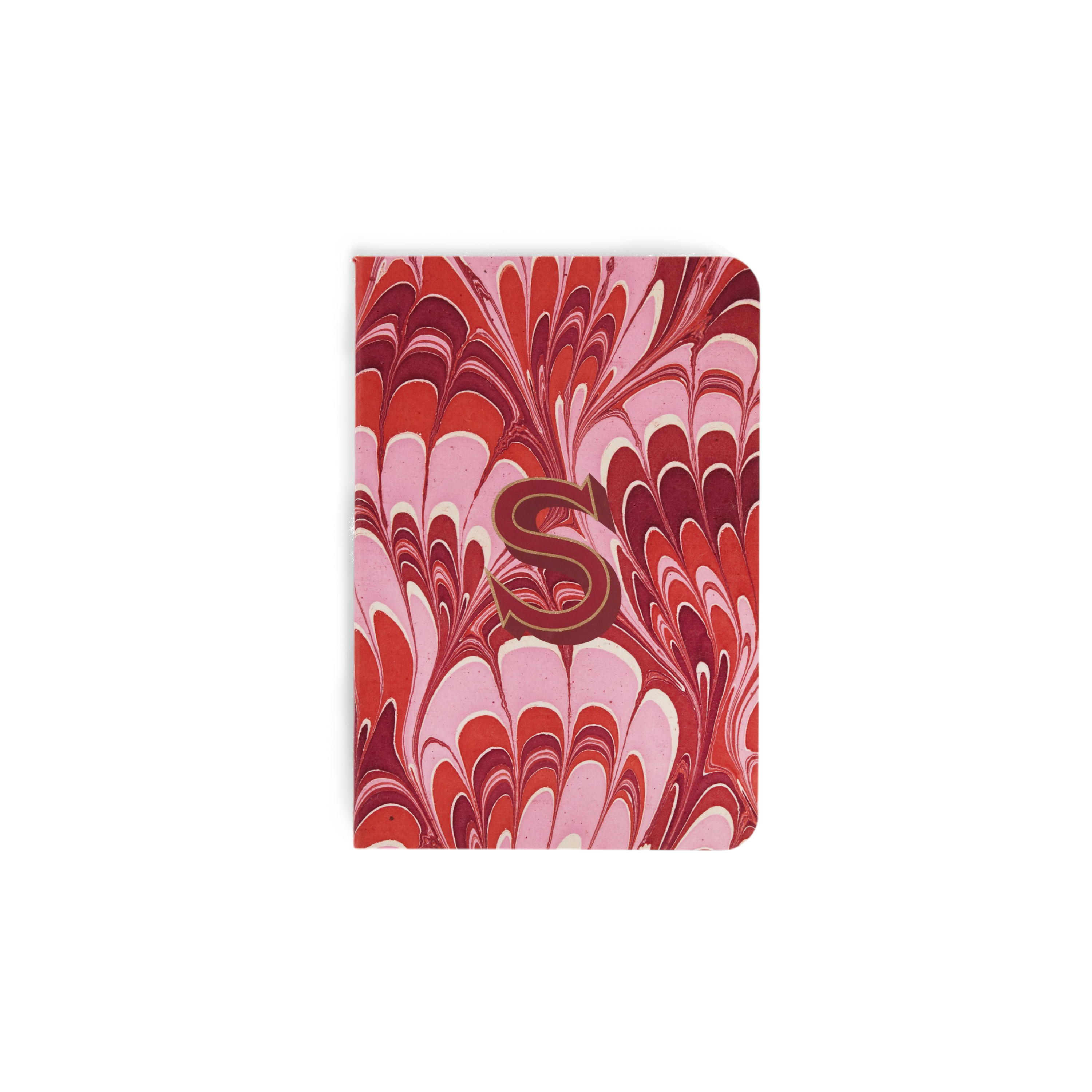 Alphabet Pocket Notebook – Hand-Marbled Notebook (5.5" W x 3.75" H)