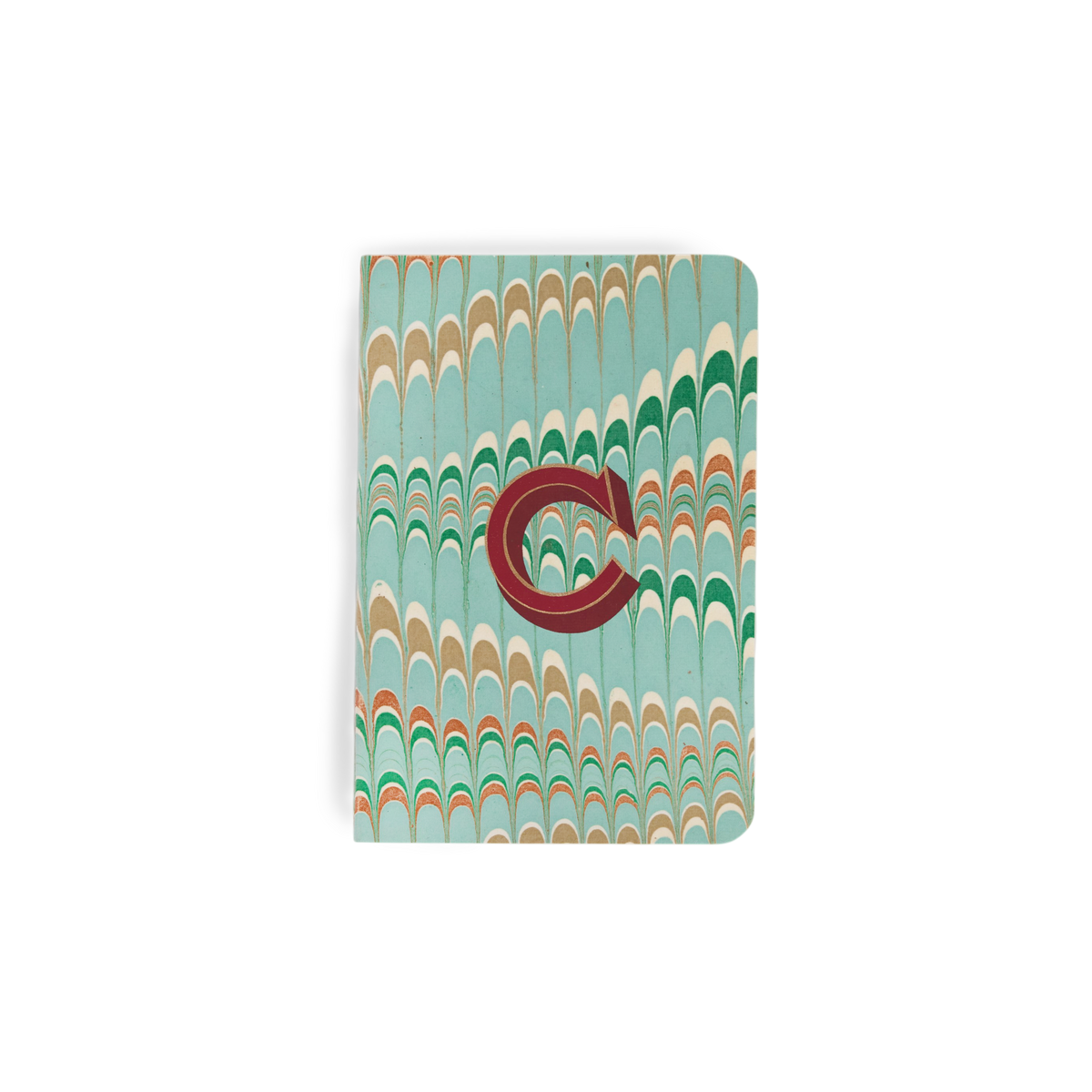 Alphabet Pocket Notebook – Hand-Marbled Notebook (5.5" W x 3.75" H)