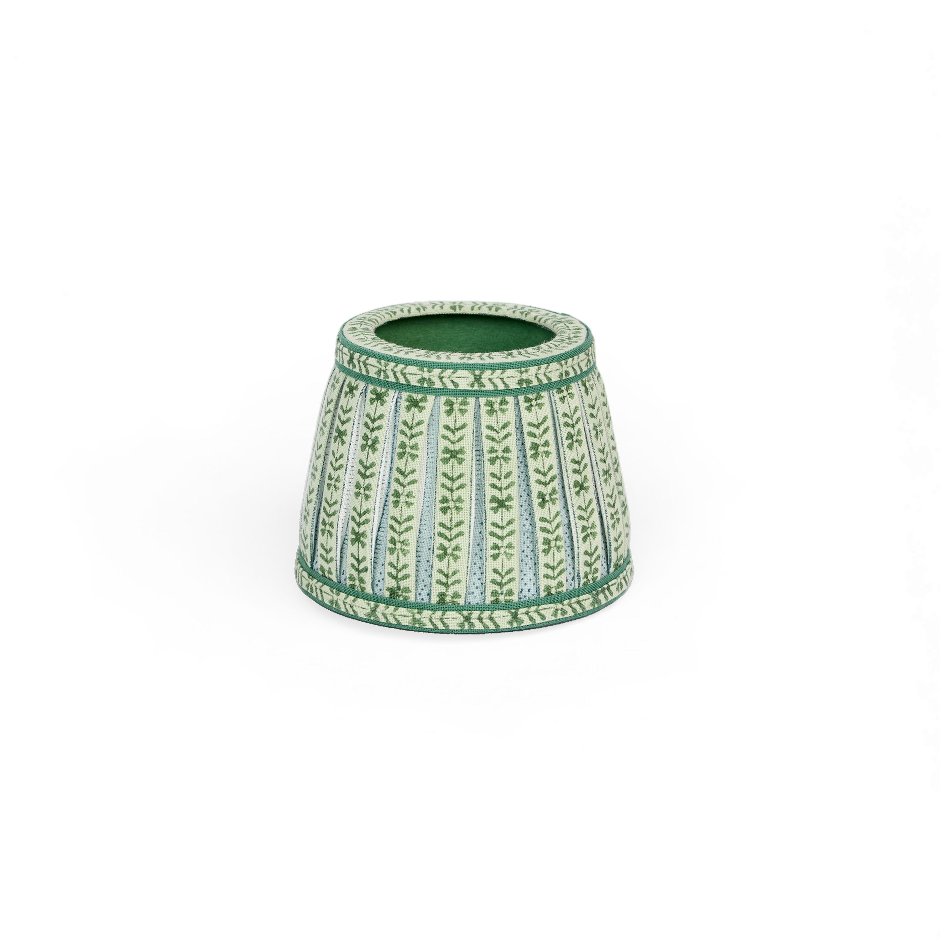 Garden Trail – Hand Block Printed Lampshade Cover (3.75" H × 4.5" W × 3.5" Ø)