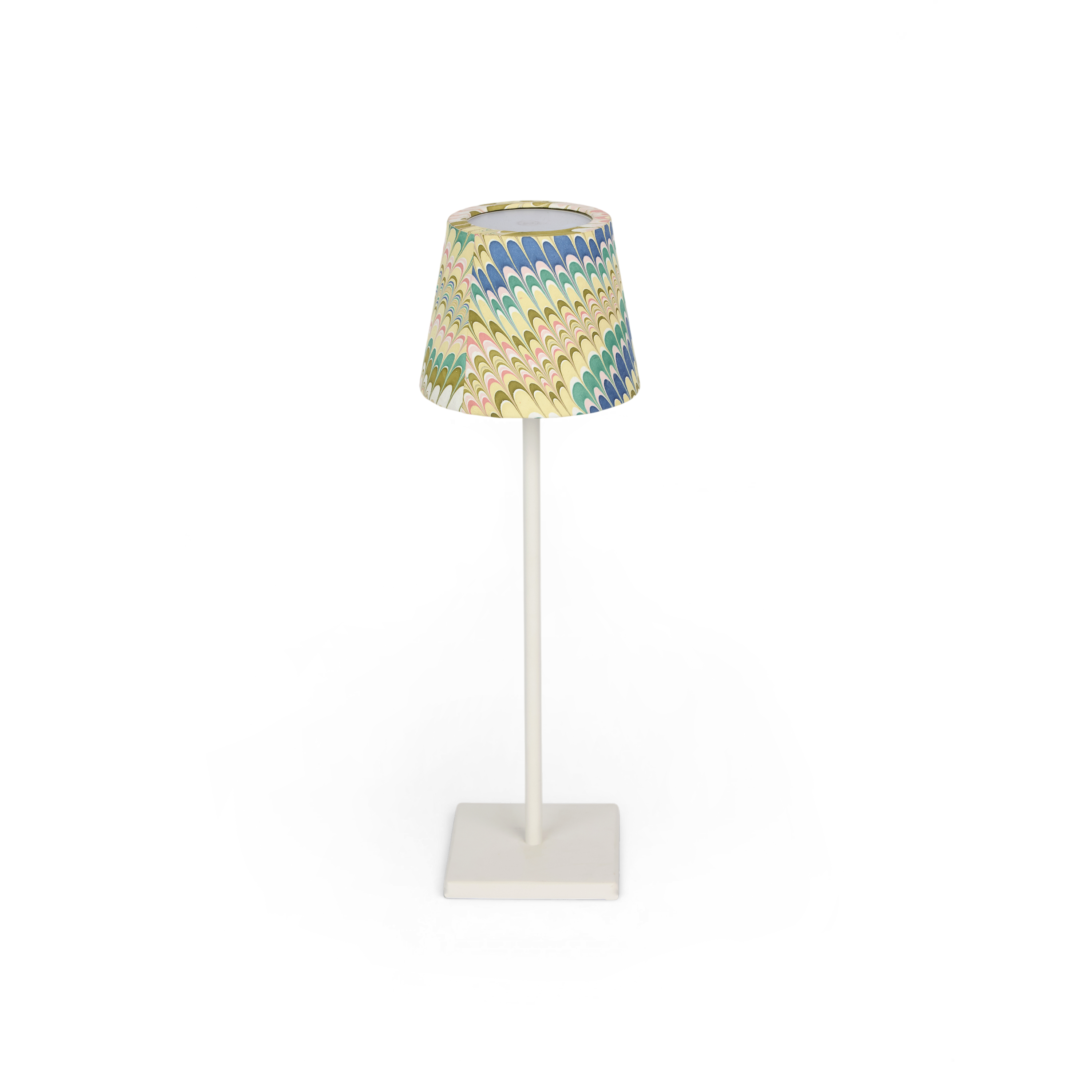 Meadow Wave – Hand Marbled Lampshade Cover (3.75” H x 4.5” W x 3.5” Ø | 100% Recycled Cotton Paper)