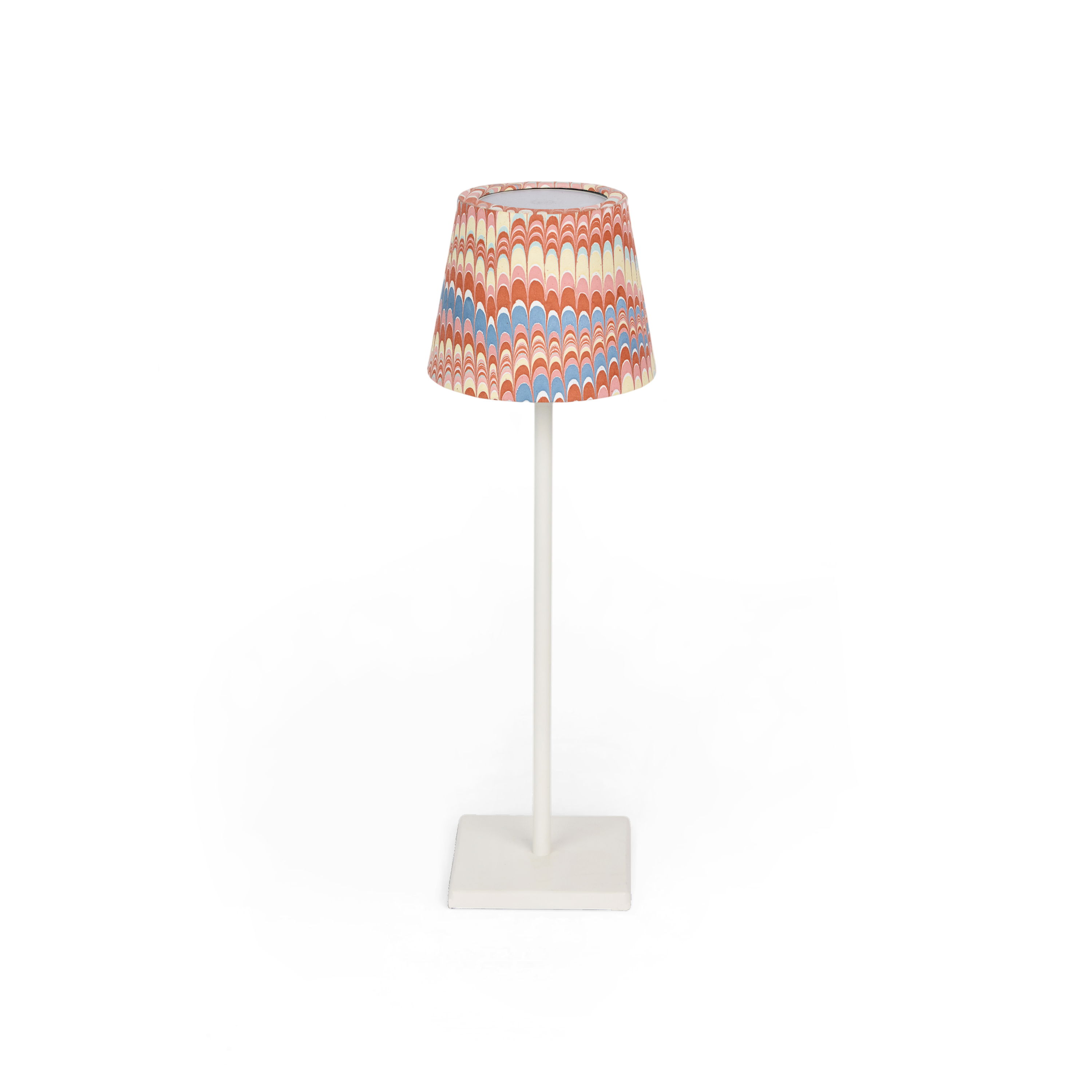 Sunset Wave – Hand Marbled Lampshade Cover (3.75” H x 4.5” W x 3.5” Ø | 100% Recycled Cotton Paper)