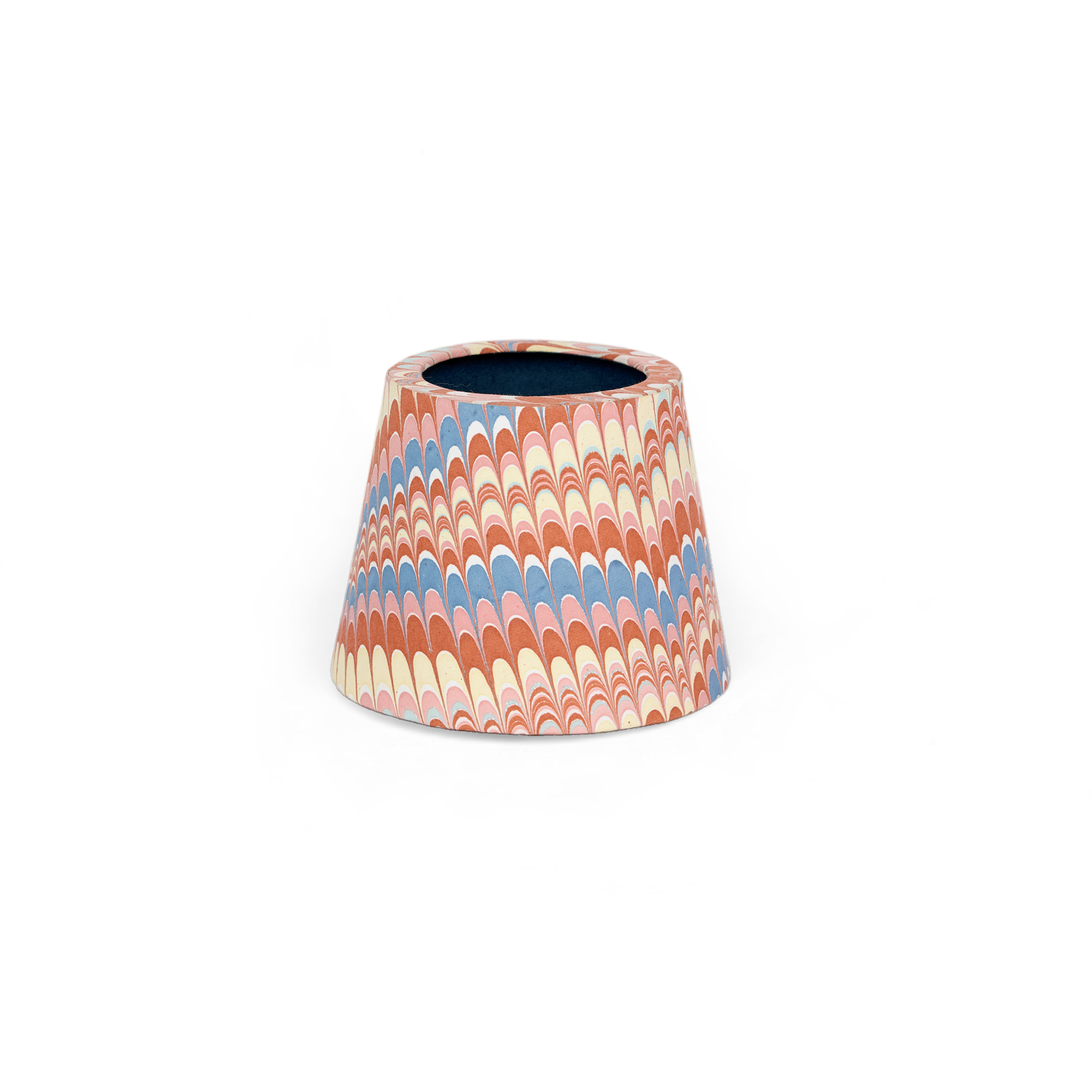 Sunset Wave – Hand Marbled Lampshade Cover (3.75” H x 4.5” W x 3.5” Ø | 100% Recycled Cotton Paper)