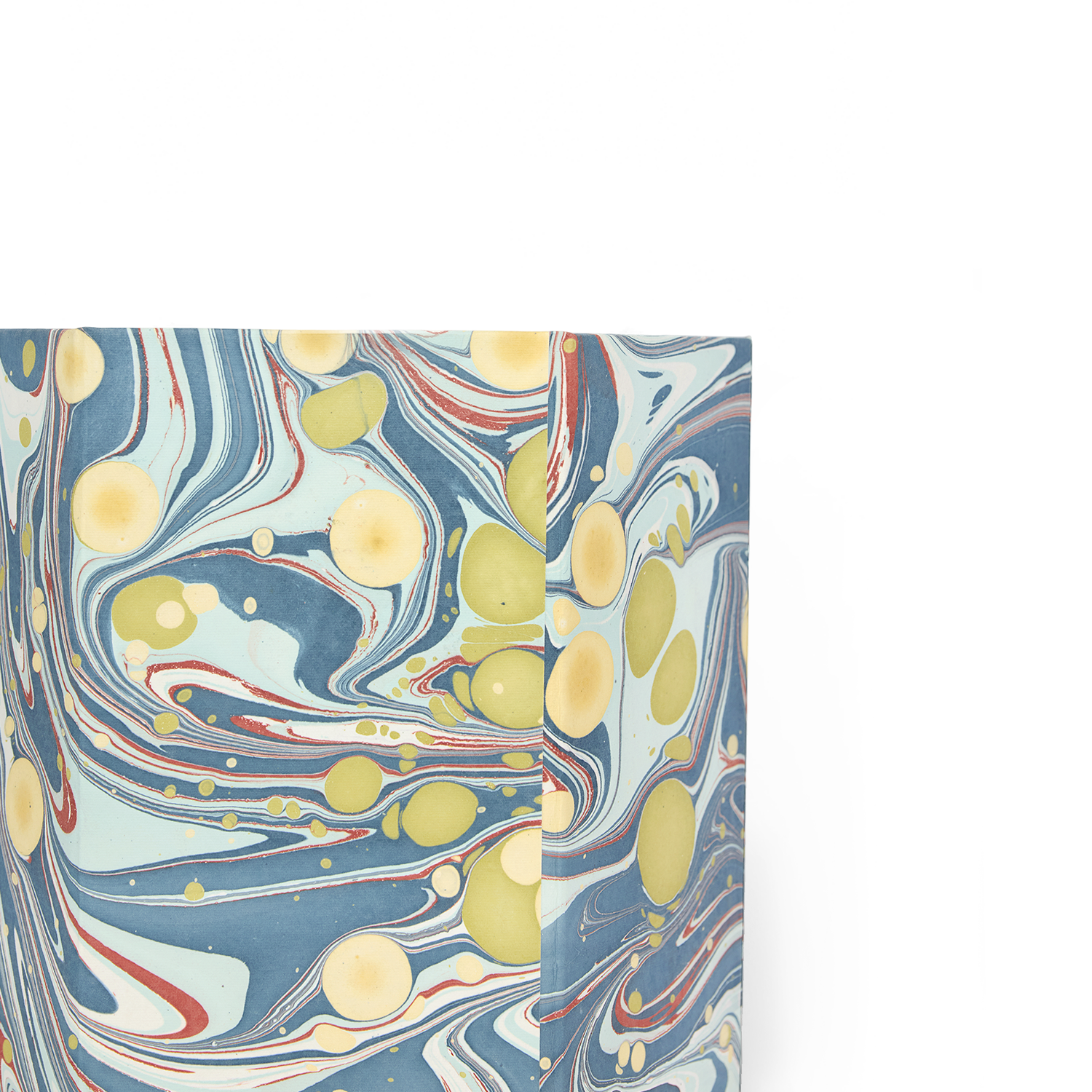 Ocean Stone – Hand Marbled Scalloped Basket (9.5" W x 9.5" D x 10.5" H.)