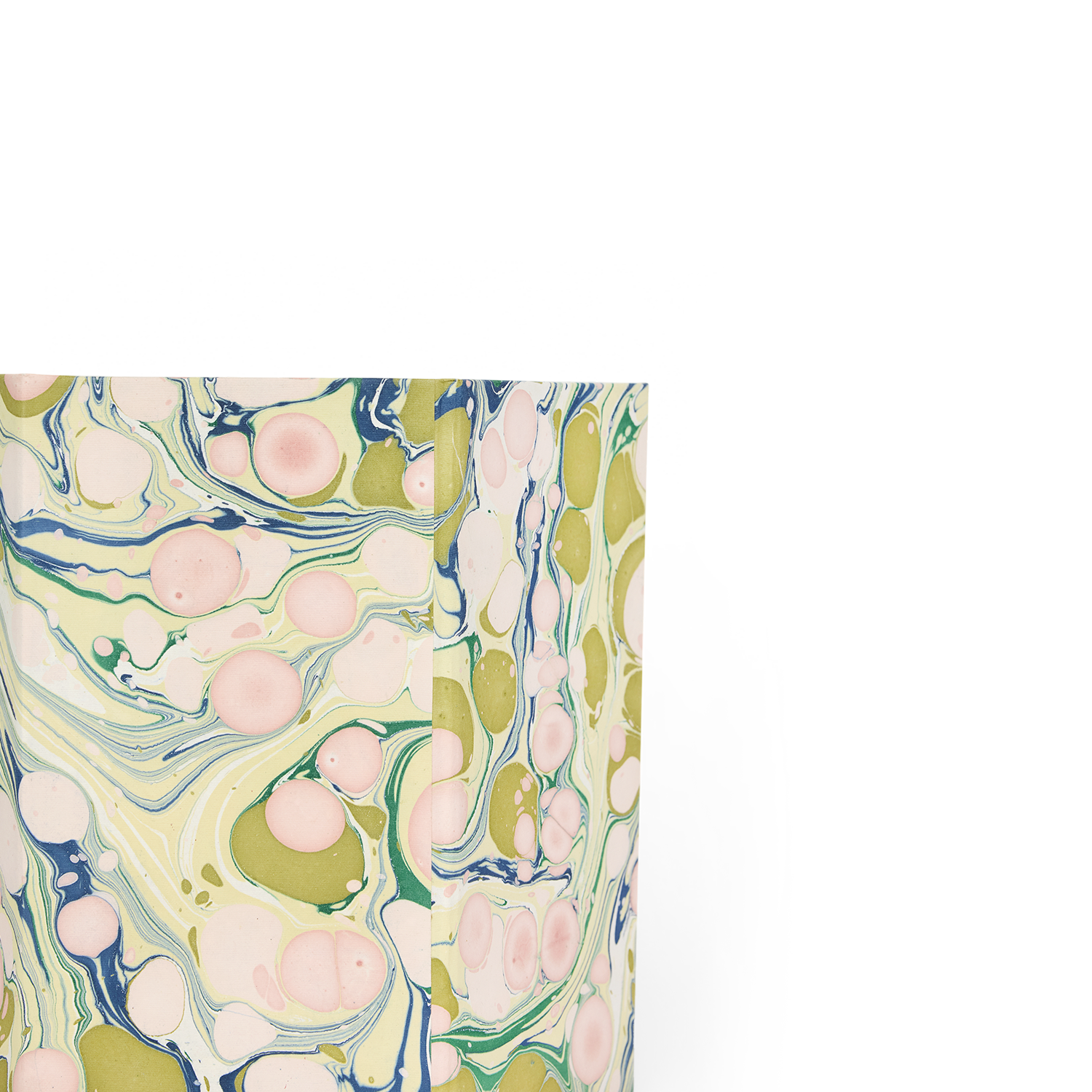 Meadow Stone – Hand Marbled Scalloped Basket (9.5" W x 9.5" D x 10.5" H.)