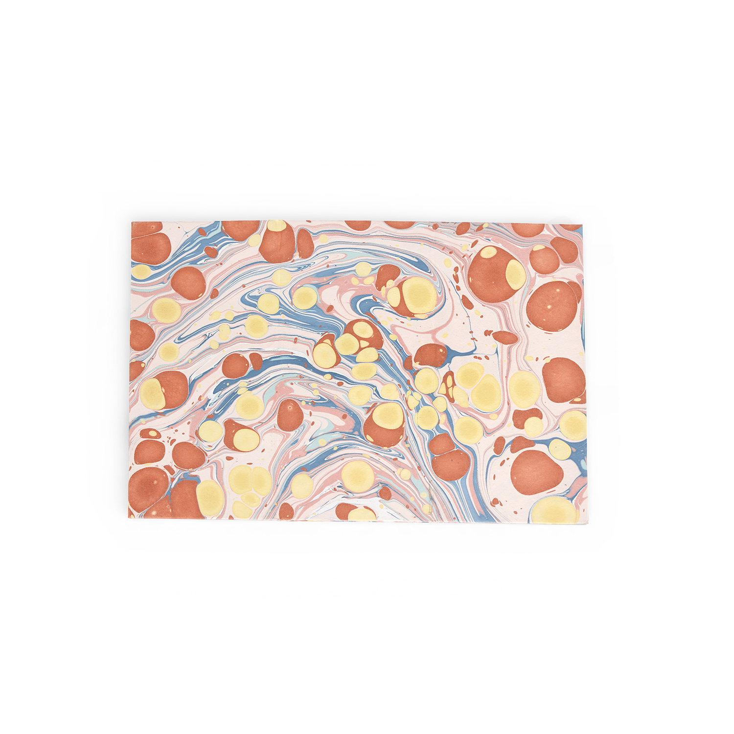 Sunset Stone – Hand Marbled Scalloped Basket (9.5" W x 9.5" D x 10.5" H.)