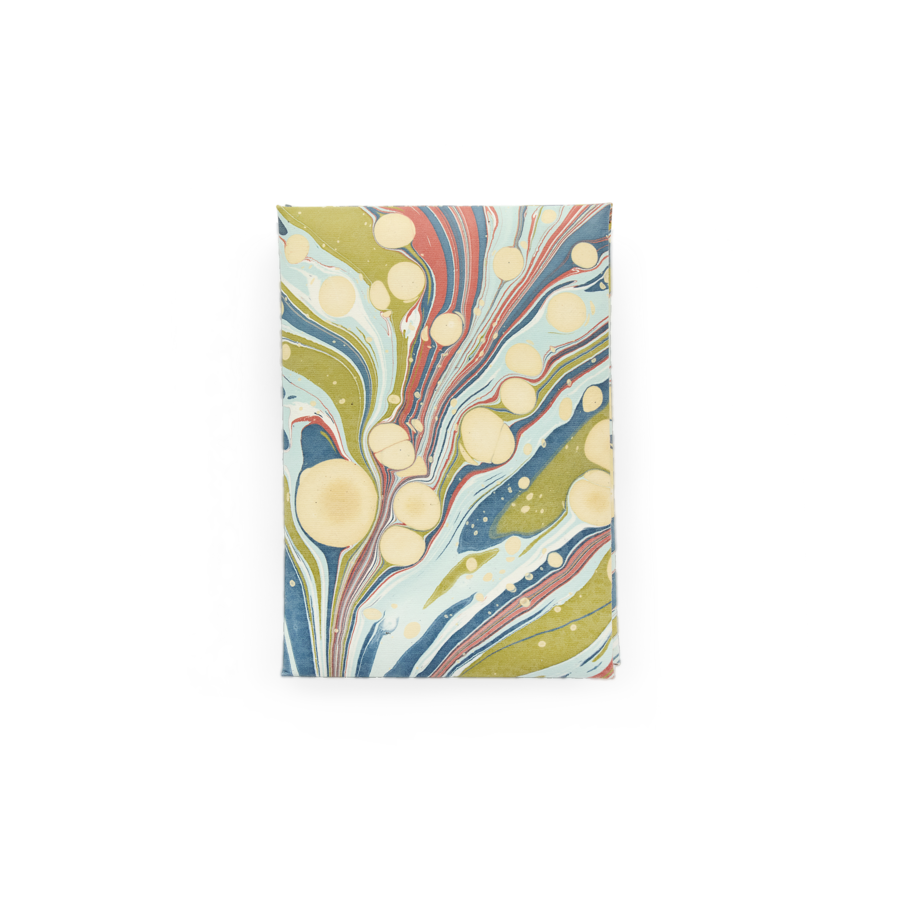 Ocean Swirl – Hand Marbled Greeting Card Folder Set (6” x 4” | 100% Recycled Cotton Paper)