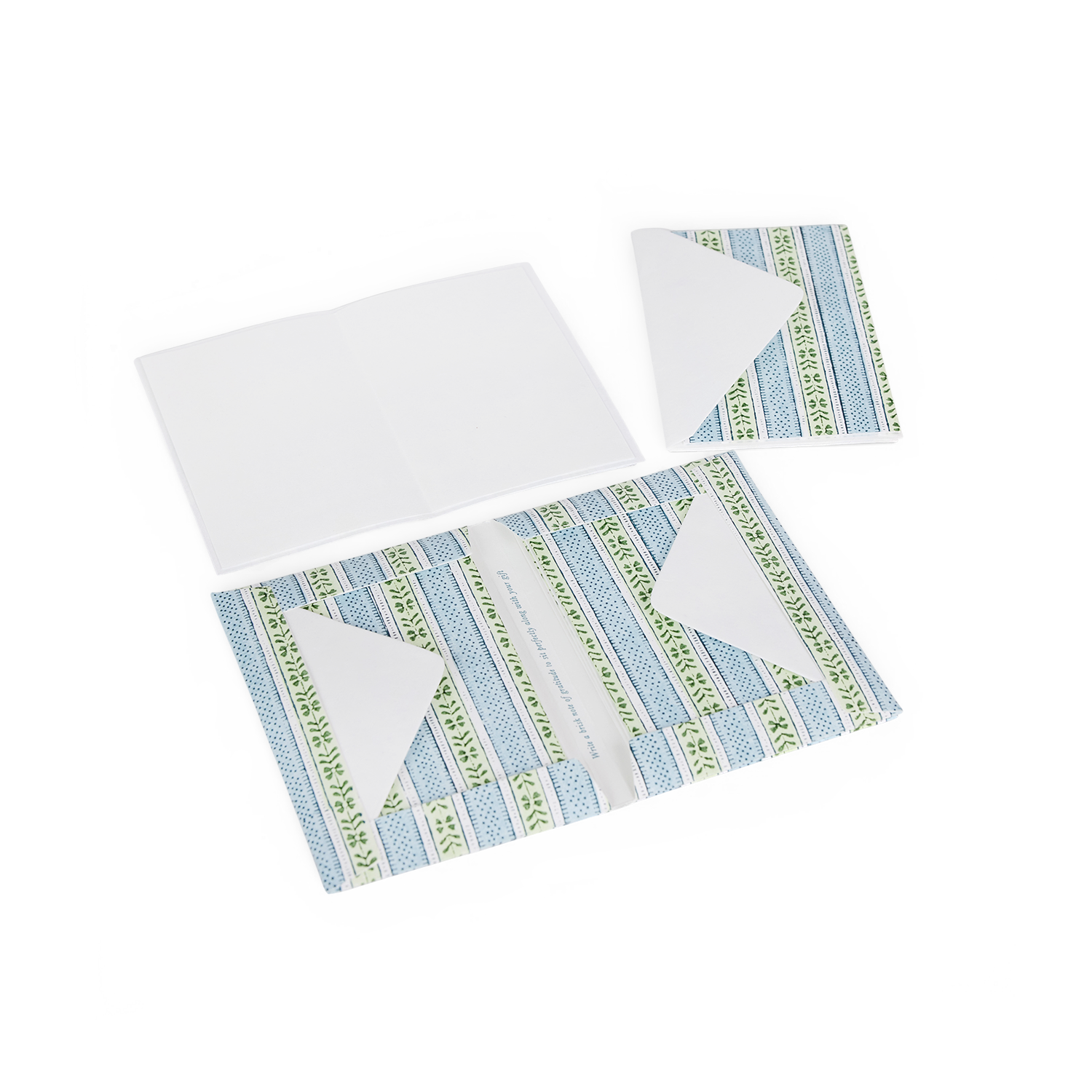 Misty Meadow – Hand Block Printed Greeting Card Set (6” x 4” | 100% Recycled Cotton Paper)