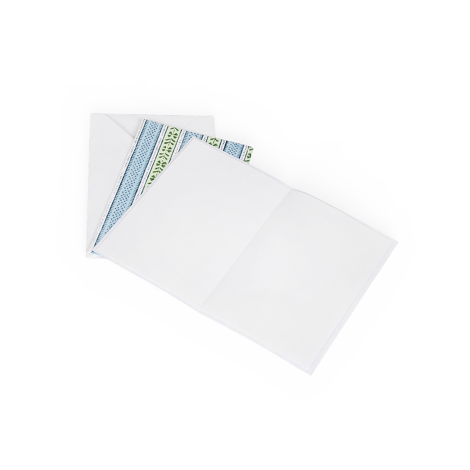Misty Meadow – Hand Block Printed Greeting Card Set (6” x 4” | 100% Recycled Cotton Paper)