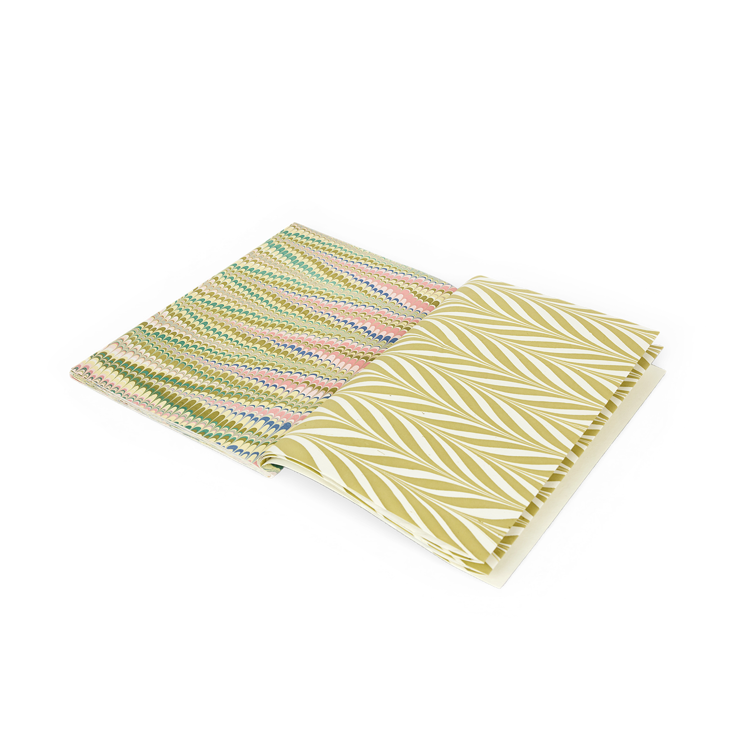 Meadow – Hand Marbled Wrapping Paper Set (23" x 31" sheets | Booklet size: 11" x 15")