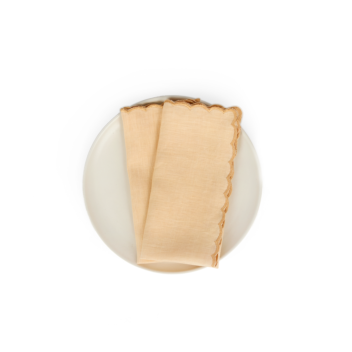 Honey Wheat – Naturally Dyed Linen Napkin (Set of 2) 18" x 18"