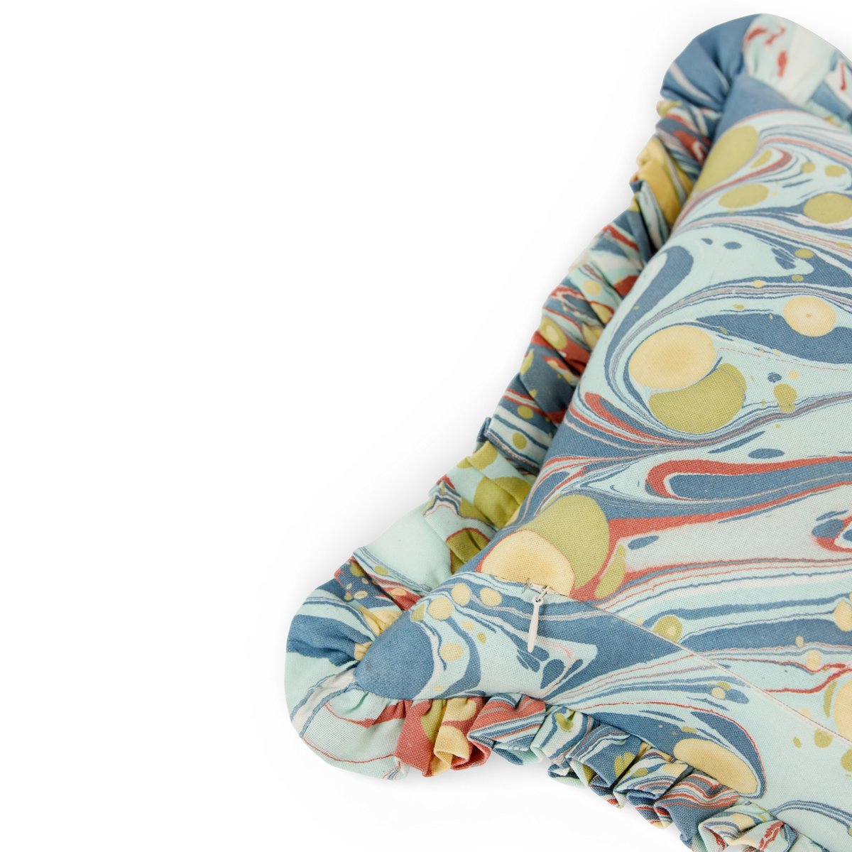 Ocean Stone– Hand Marbled Cotton Pillow Cover (12" x 16")