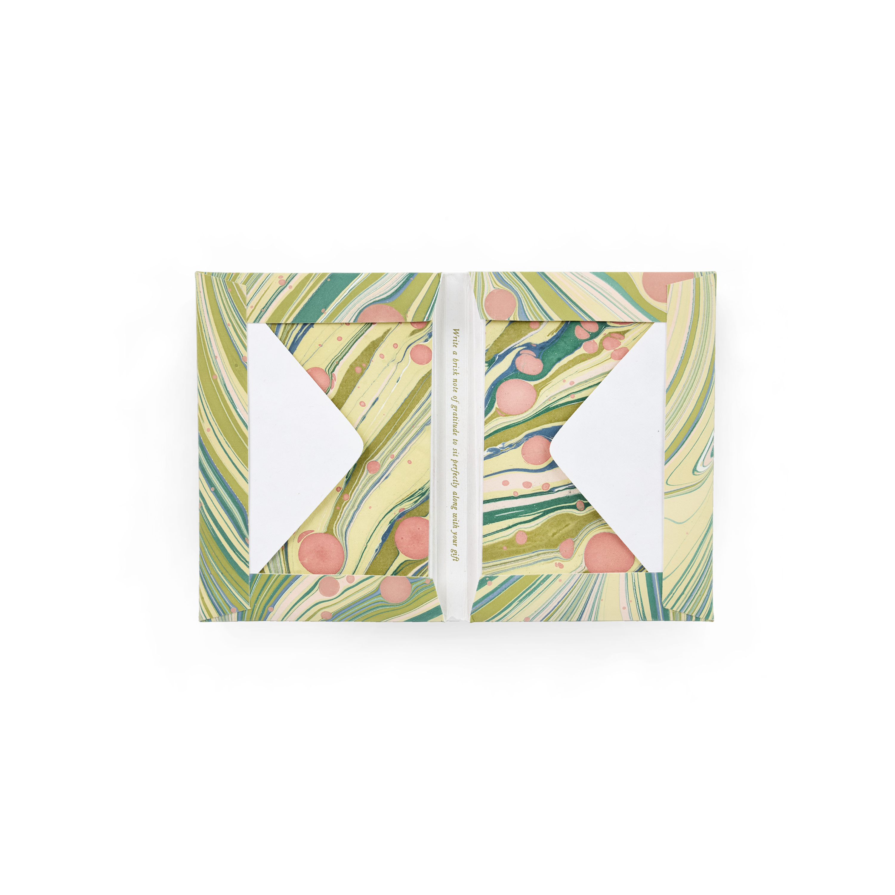 Meadow Swirl – Hand Marbled Greeting Card Folder Set (6” x 4” | 100% Recycled Cotton Paper)