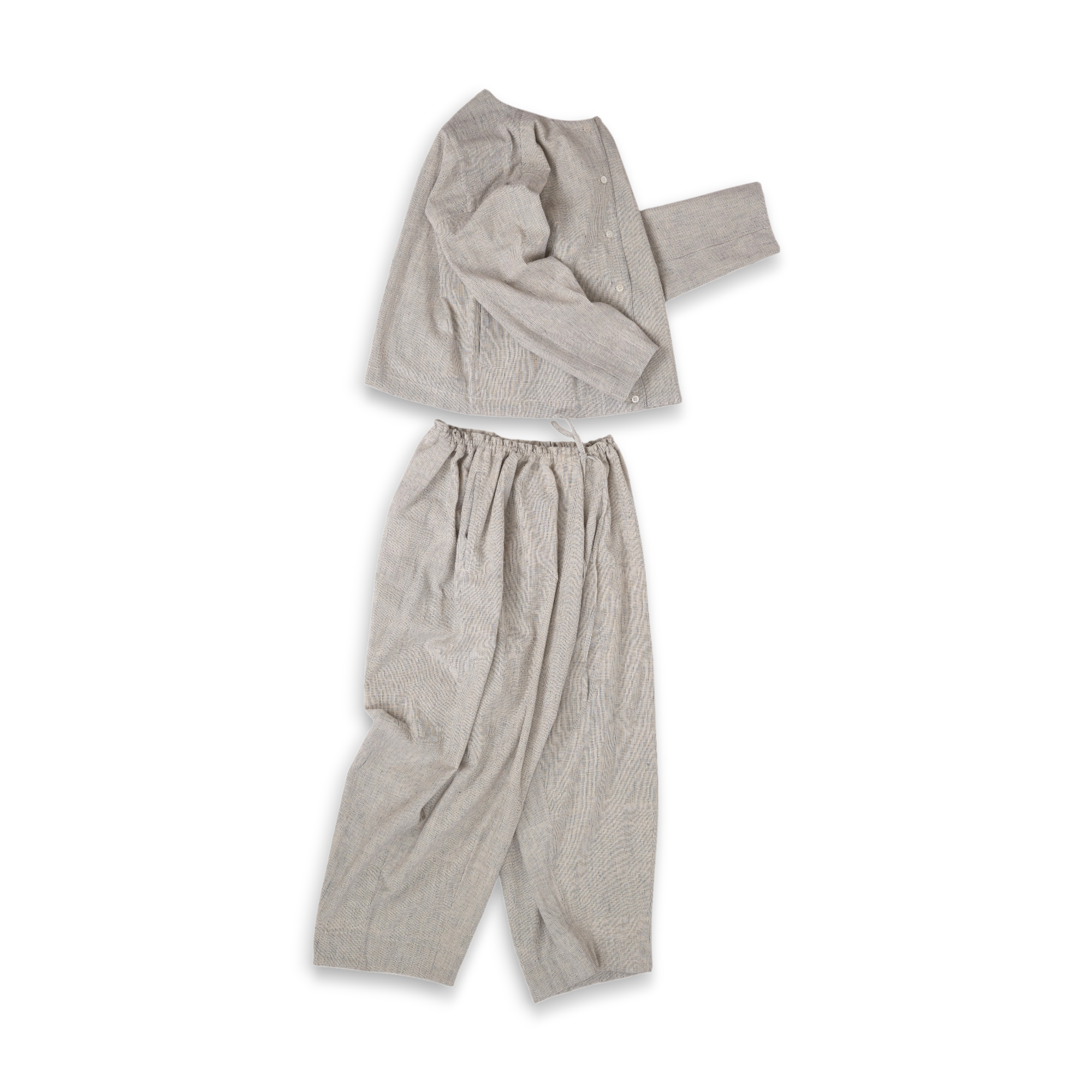 Nama Trousers – Kala Cotton Handwoven Pants in Indigo Pinstripe (ONE SIZE)