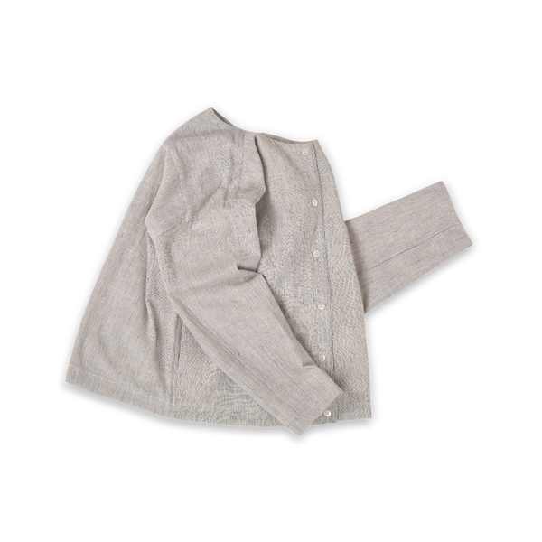 Nama - Kala Cotton Handwoven Shirt in Indigo Pinstripe (Sizes S–L)