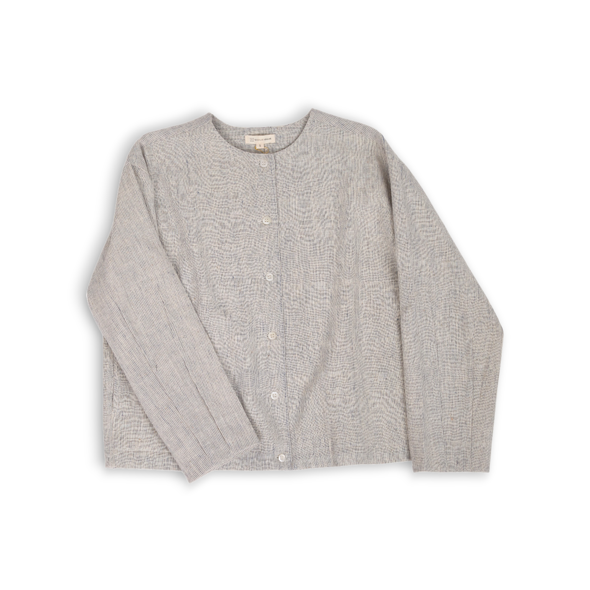 Nama - Kala Cotton Handwoven Shirt in Indigo Pinstripe (Sizes S–L)