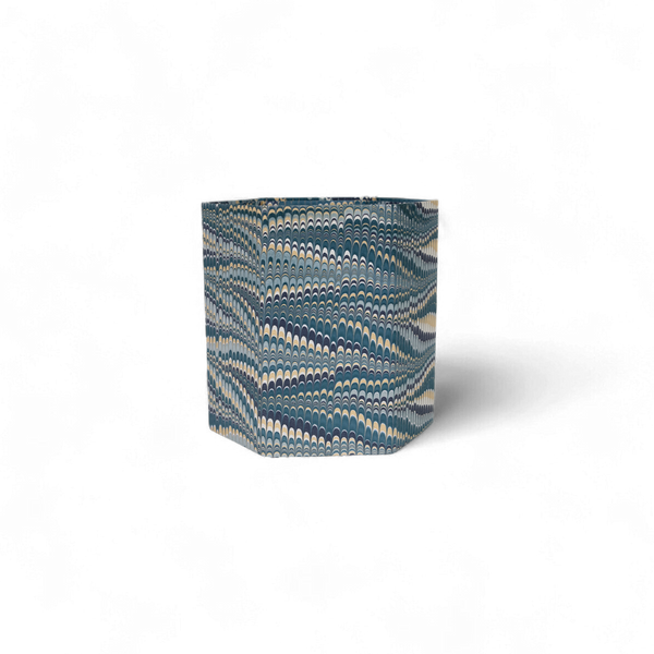 Ripple Hexa – Hand Marbled Collapsible Basket (9.5
