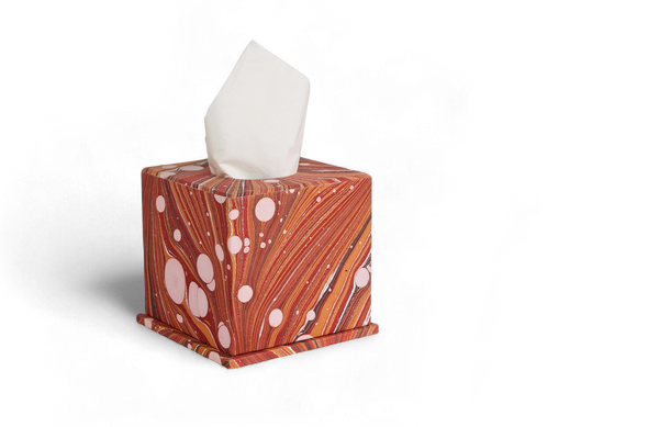Terracotta Swirl – Tissue Box Cover (5.25” H x 5” W x 5” D)