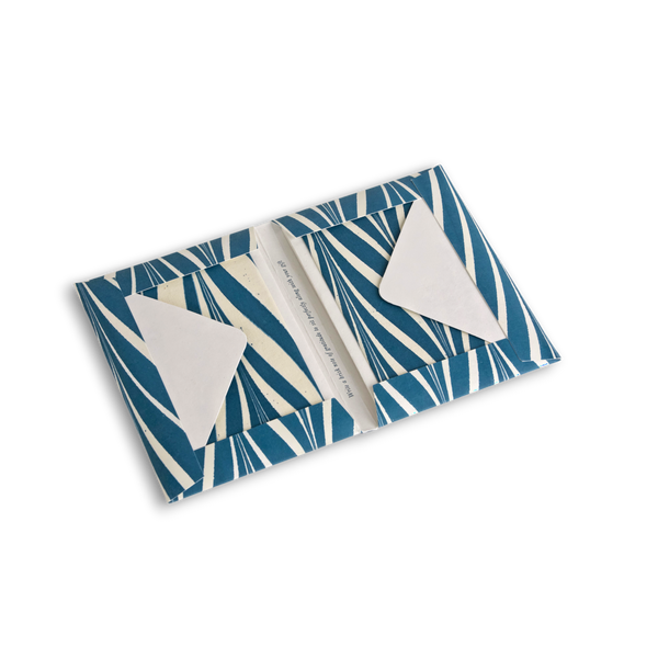 Ocean Curl – Hand Marbled Greeting Card Set (6