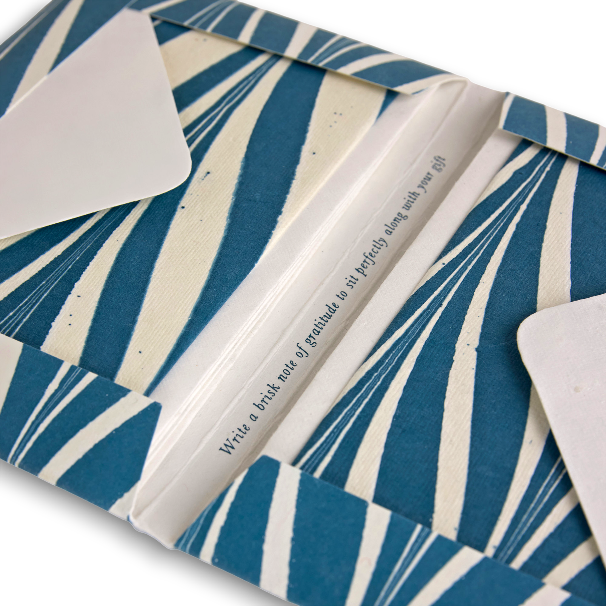 Ocean Curl – Hand Marbled Greeting Card Set (6" x 4" | Set of 8 Cards & Envelopes)