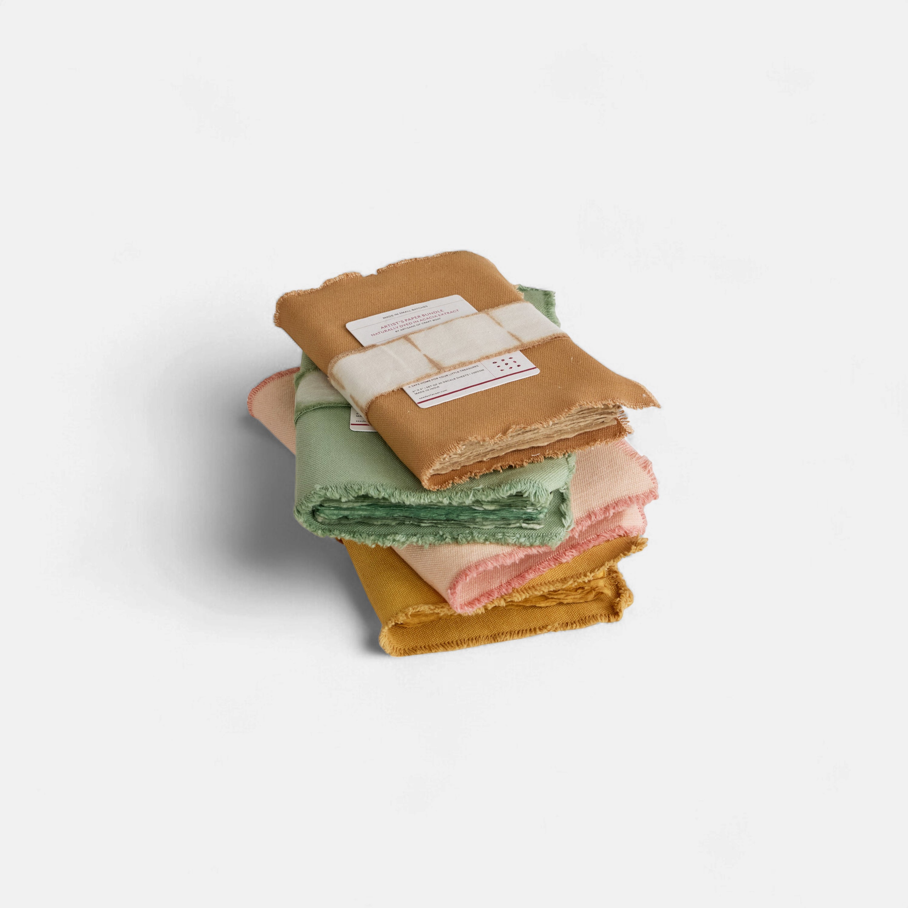 Madder– Handmade Recycled Cotton Paper Set Large (6'' x 4'') (Pack of 30)