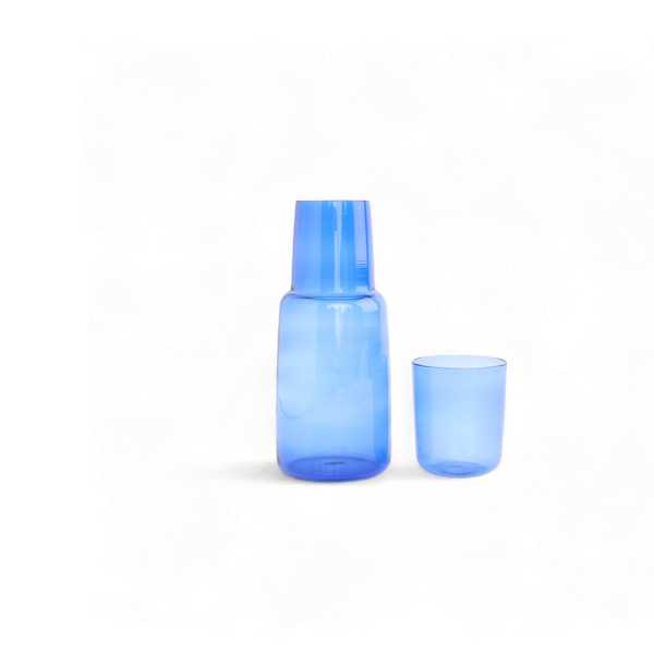 Indigo Mist – Handcrafted Borosilicate Carafe Set (10