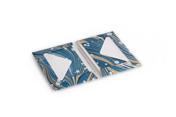 Sand Tide – Hand Marbled Greeting Card Set (6