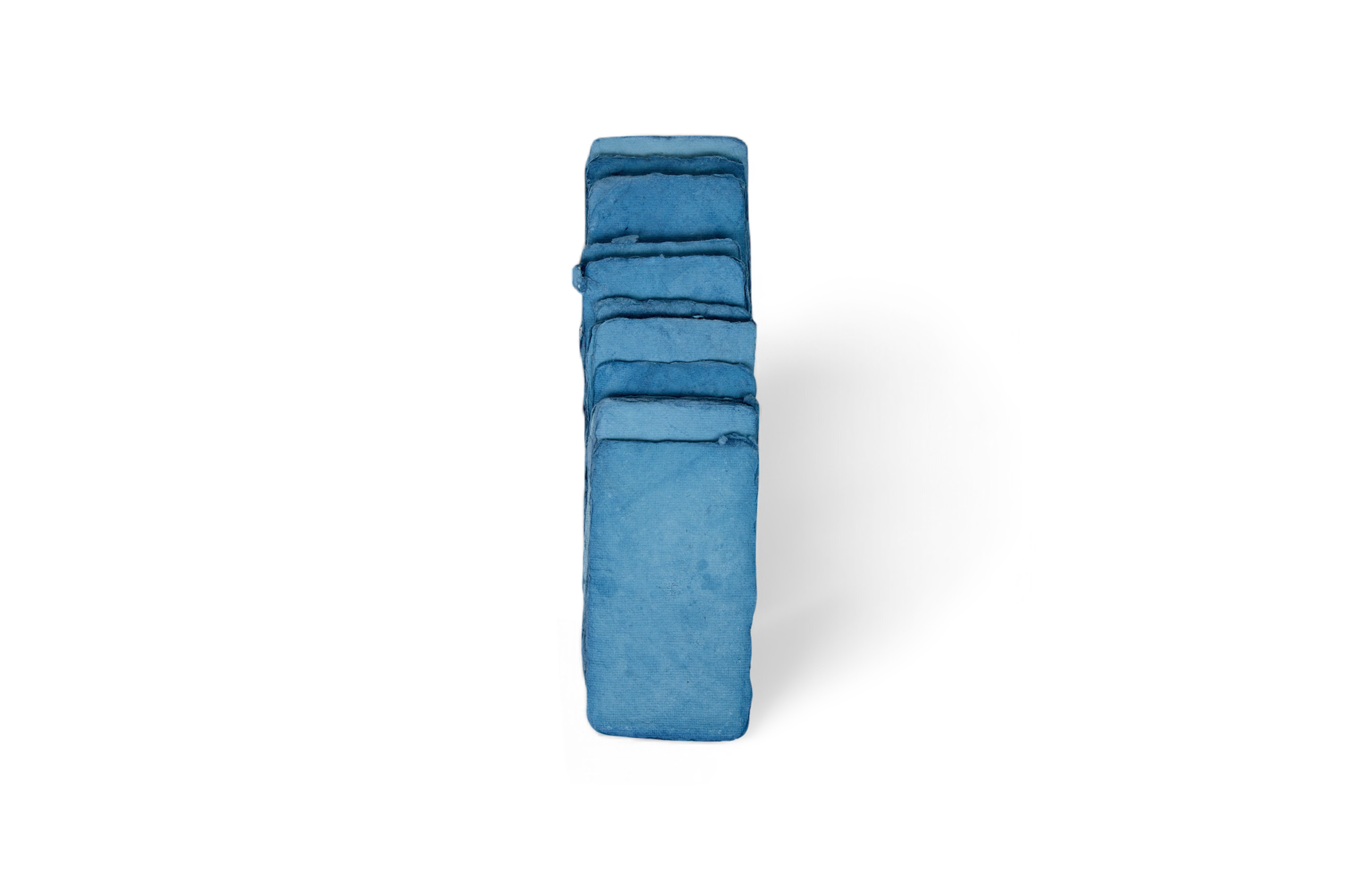 Indigo Deckle – Naturally Dyed Artist Paper Bundle - Small (3.5 x 2"") | 30 Sheets | 300 GSM )