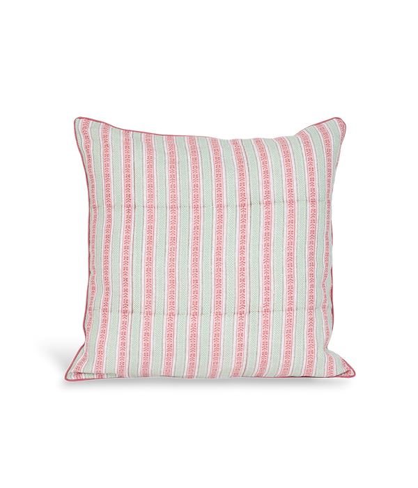 Rose Trail – Hand Block Printed Linen Pillow Cover (20