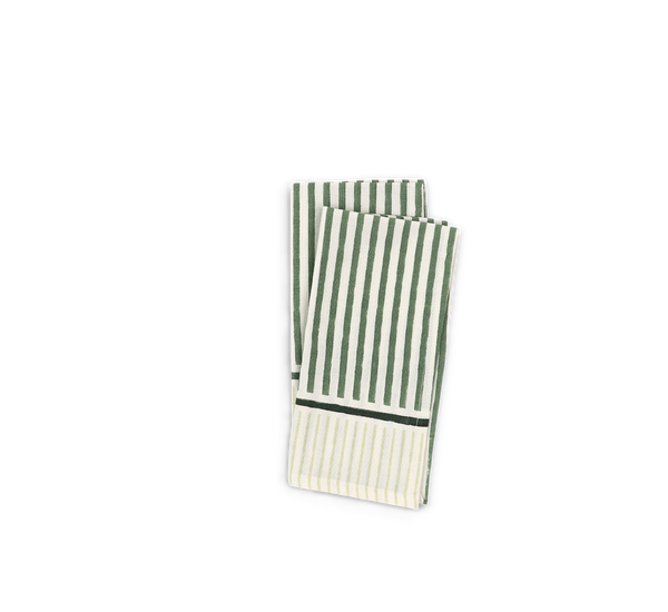 Forest Stripe – Hand Block Printed Cotton Napkin (Set of 2) (18