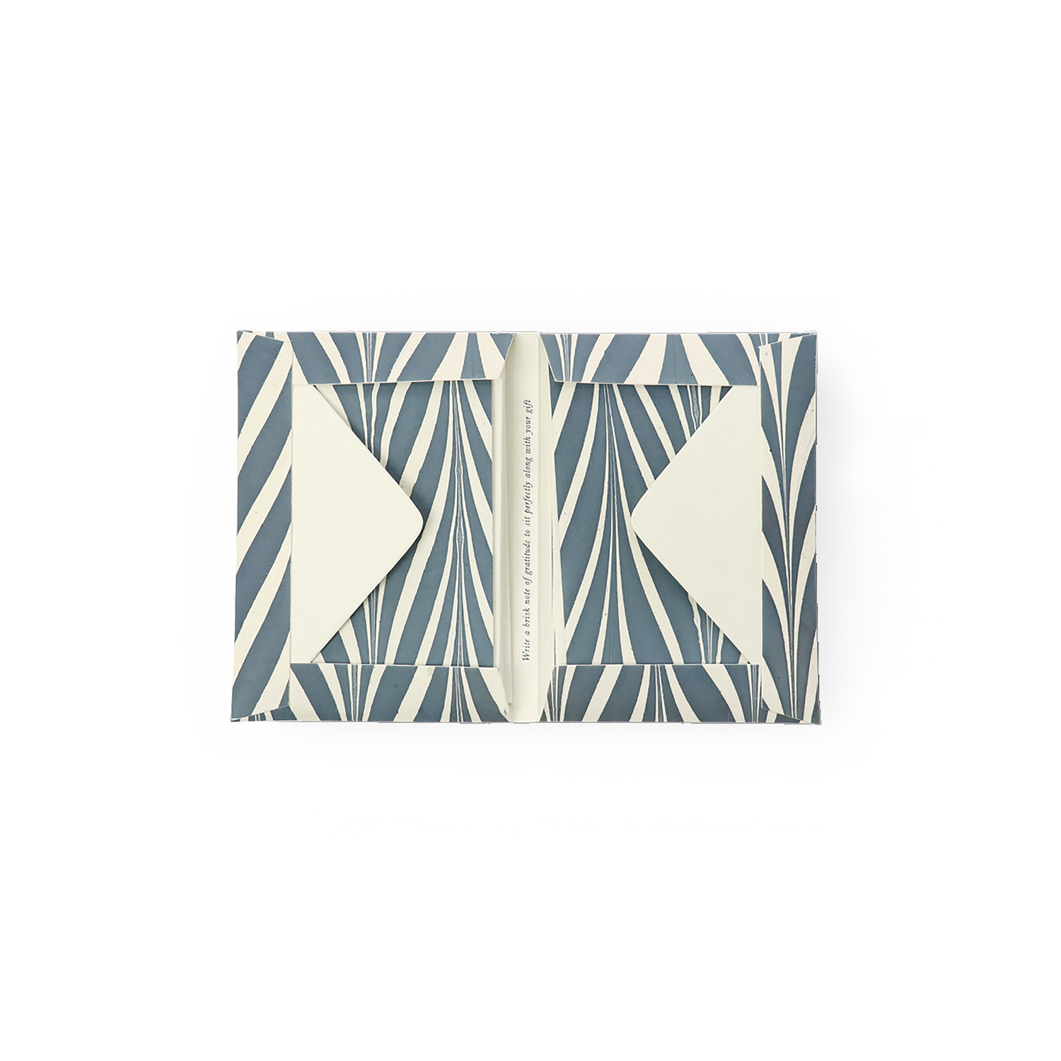 Indigo Current – Hand Marbled Greeting Card Folder Set (6” x 4” | 100% Recycled Cotton Paper)