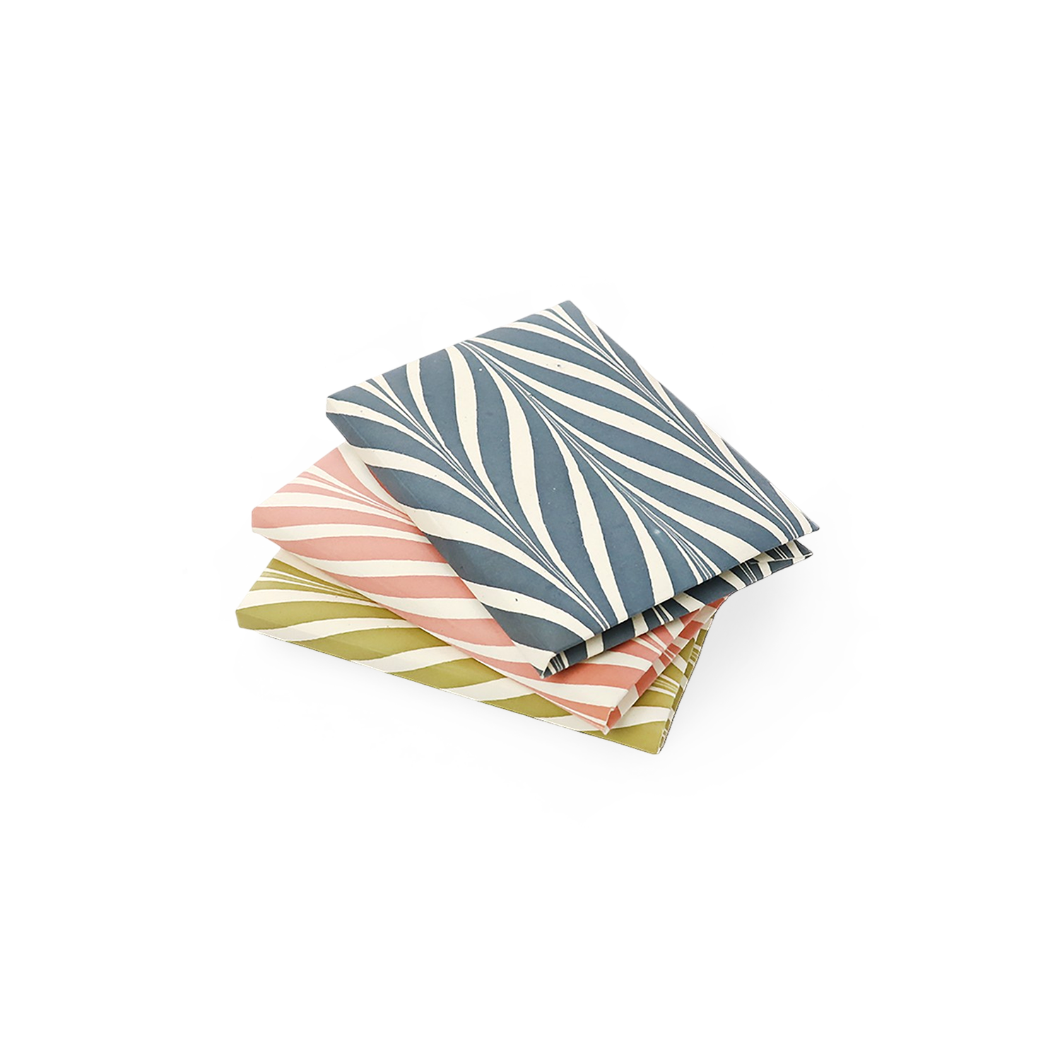 Sand Current – Hand Marbled Greeting Card Folder Set (6” x 4” | 100% Recycled Cotton Paper)