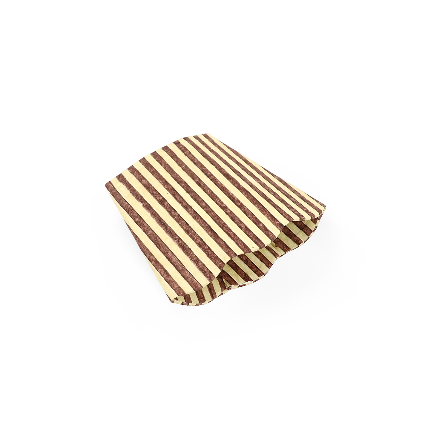 Desert Stripe – Hand Block Printed Scalloped Pen Pot (3.25" W x 3.25" D x 4.5" H )