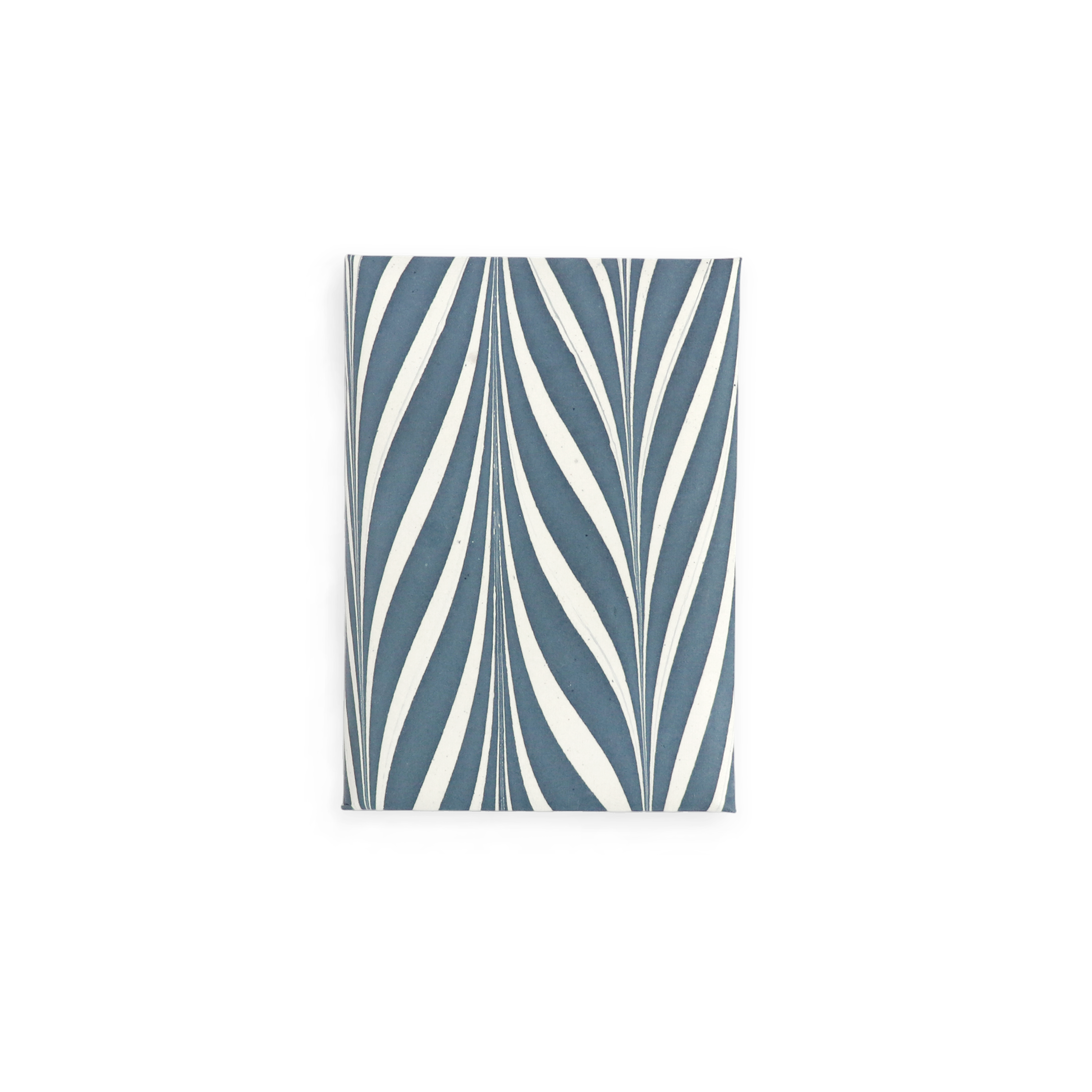 Indigo Current – Hand Marbled Greeting Card Folder Set (6” x 4” | 100% Recycled Cotton Paper)