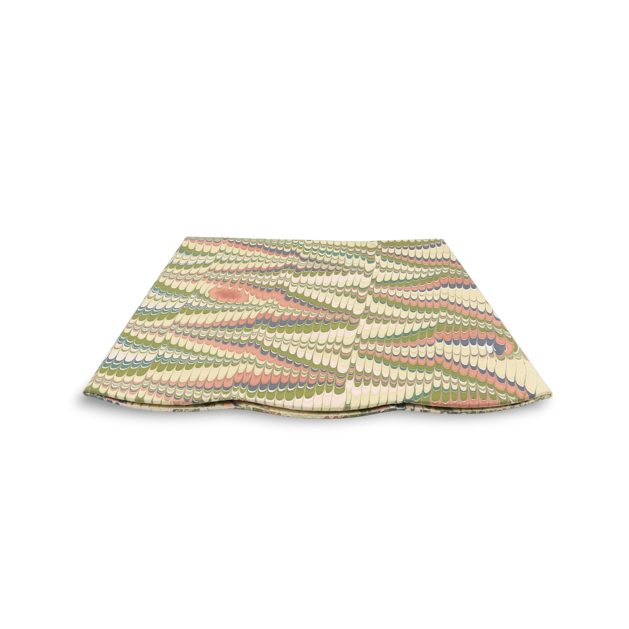 Meadow Wave – Hand Marbled Scalloped Basket (9.5" W x 9.5" D x 12.5" H)