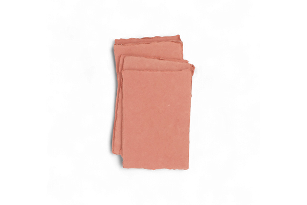 Madder– Handmade Recycled Cotton Paper Set Large (6'' x 4'') (Pack of 30)