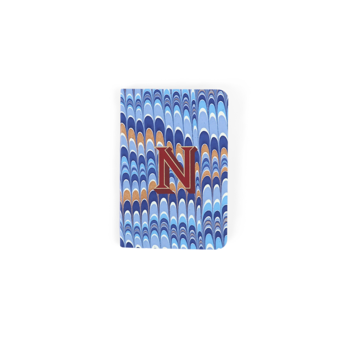 Alphabet Pocket Notebook – Hand-Marbled Notebook (5.5" W x 3.75" H)