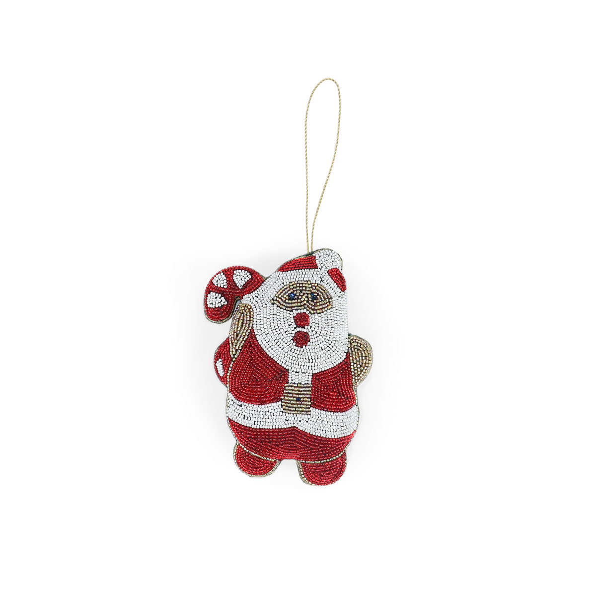 Santa Claus – Hand Embroidered Christmas Ornament (6" × 4.5")