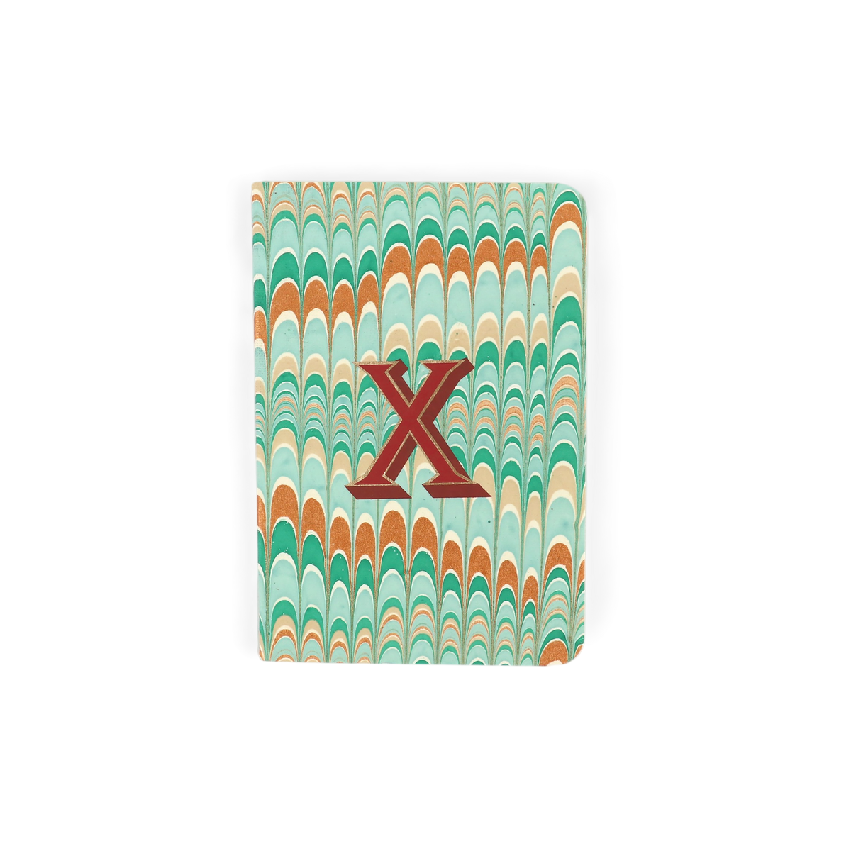 Alphabet Pocket Notebook – Hand-Marbled Notebook (5.5" W x 3.75" H)